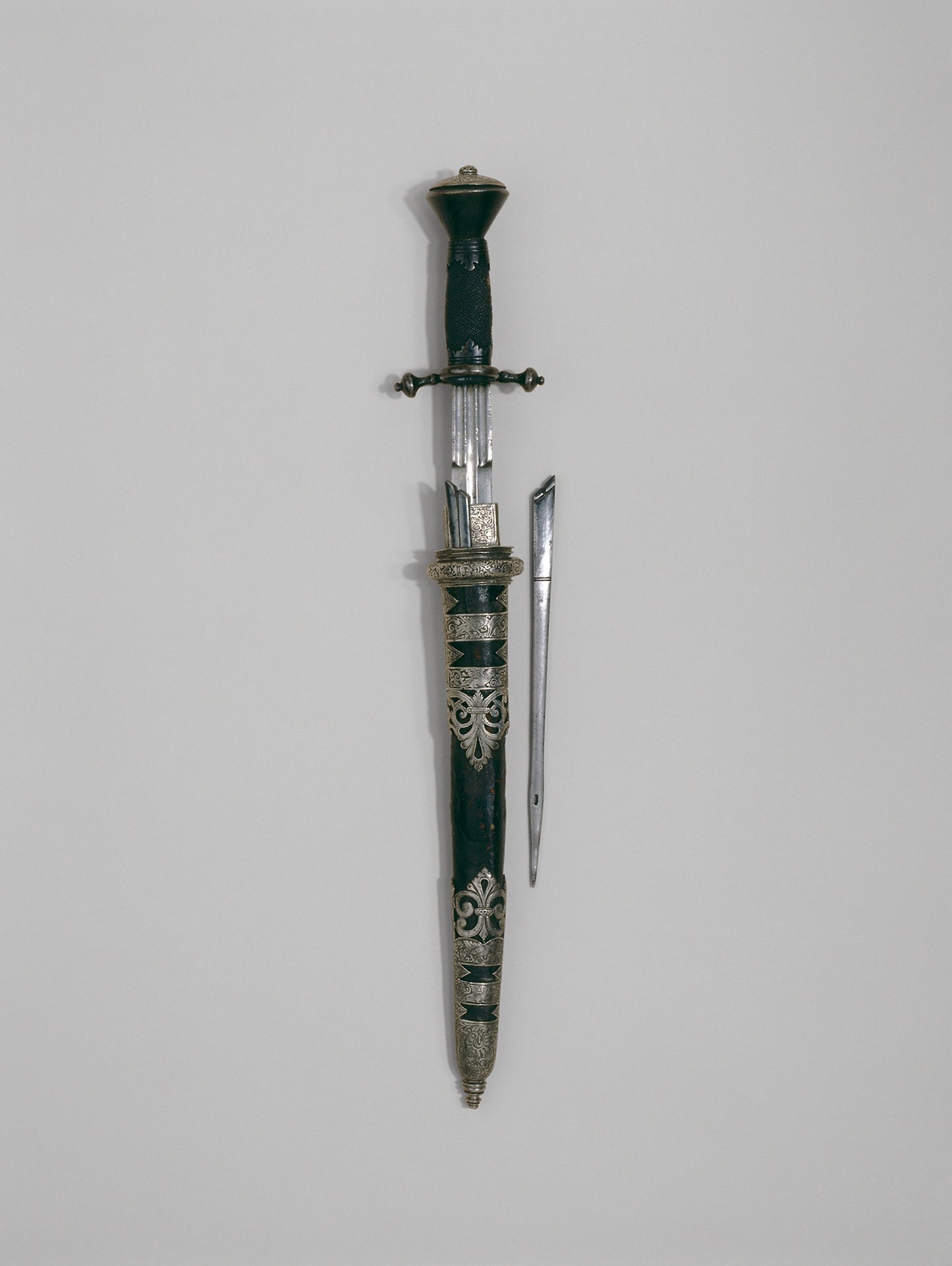 Dagger with Two Awls and Sheath for the Bodyguard of the Elector of Saxony -  Silver mounts marked -  Wolf Paller Paller (German, died 1583),  Poster Print Wall Art