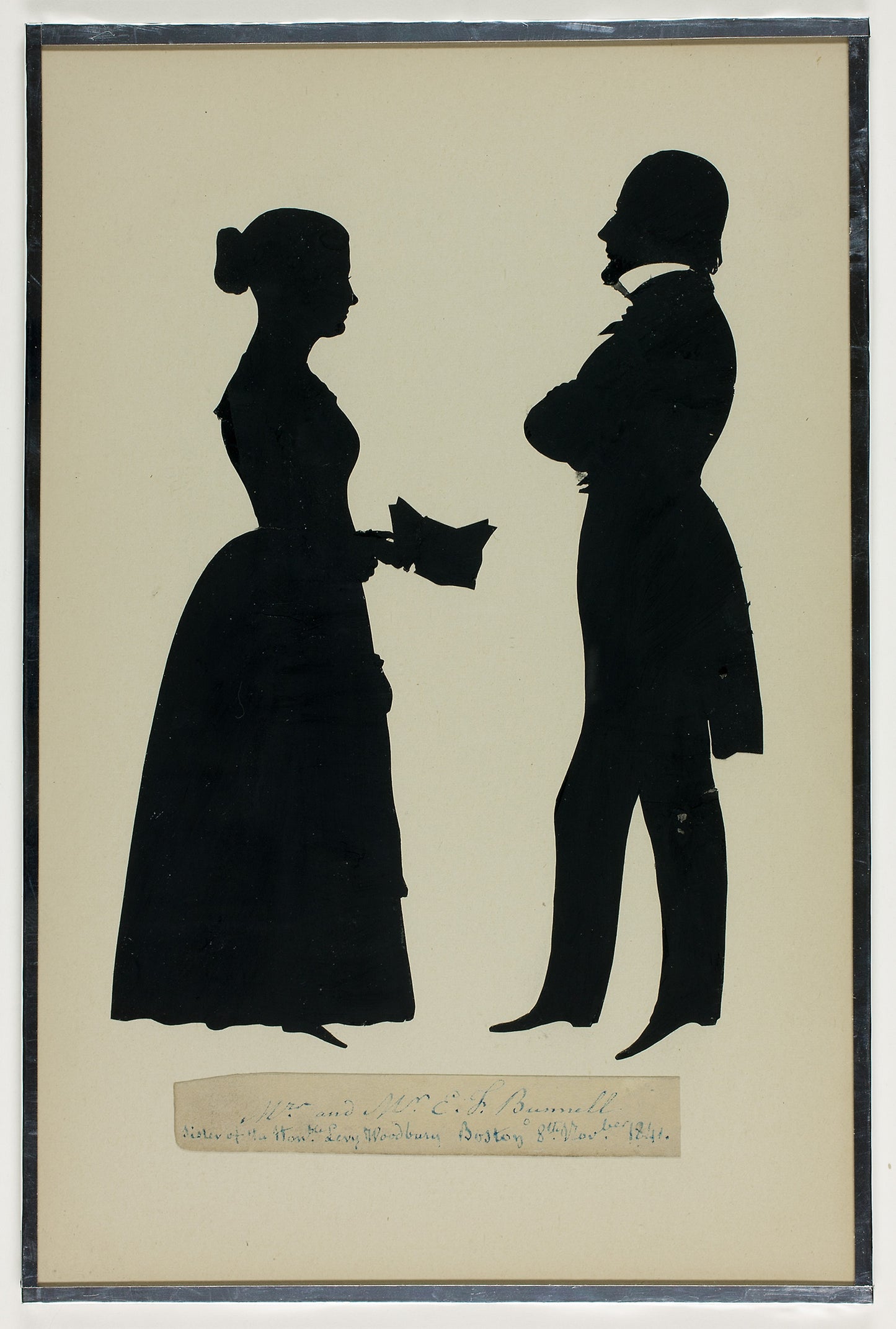 Mr. & Mrs. E. F. Bunnell -  Auguste Edouart,  Poster Print Wall Art