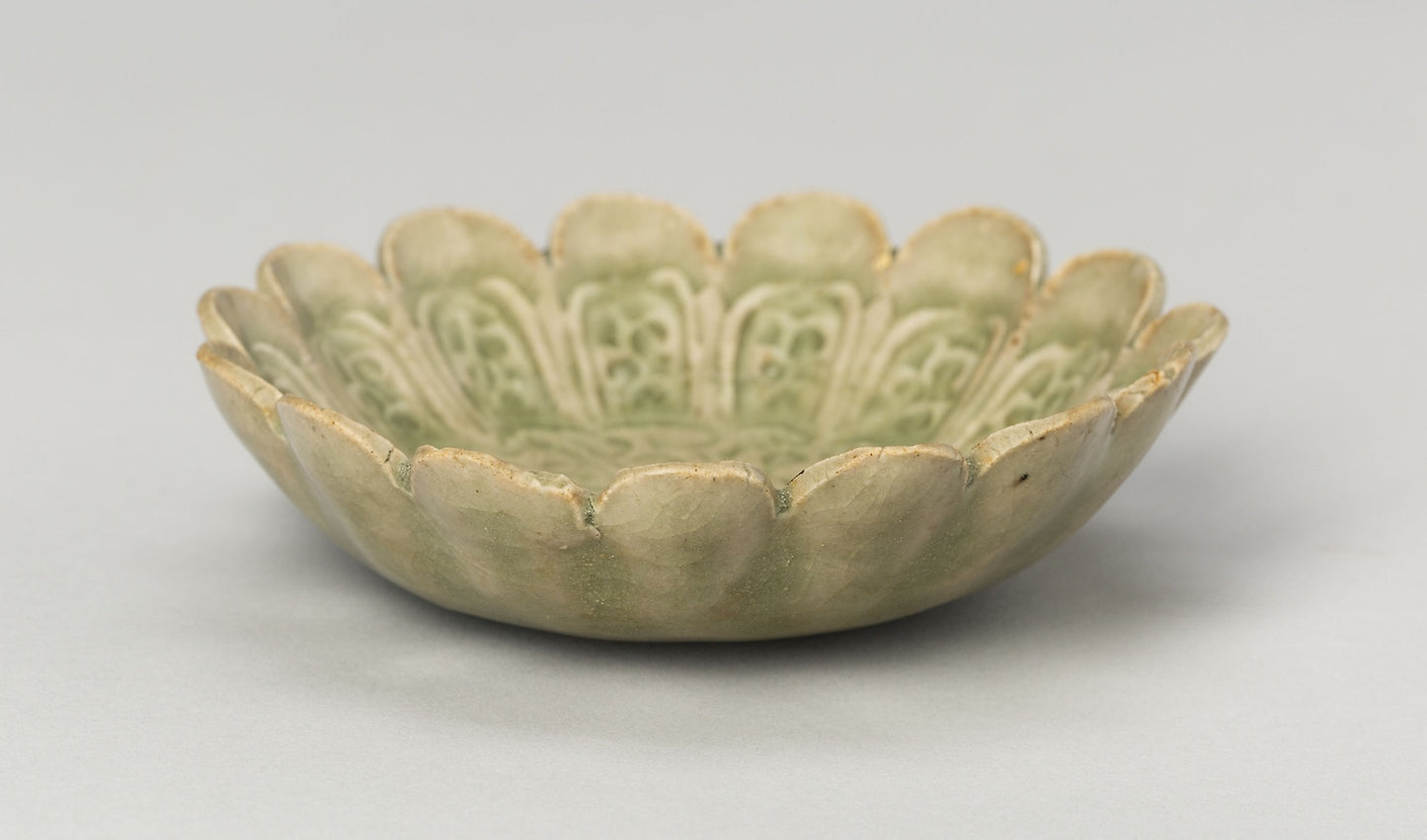 Scalloped Dish with Stylized Floral Sprays and Sickle-Leaf Scrolls -  China,  Poster Print Wall Art
