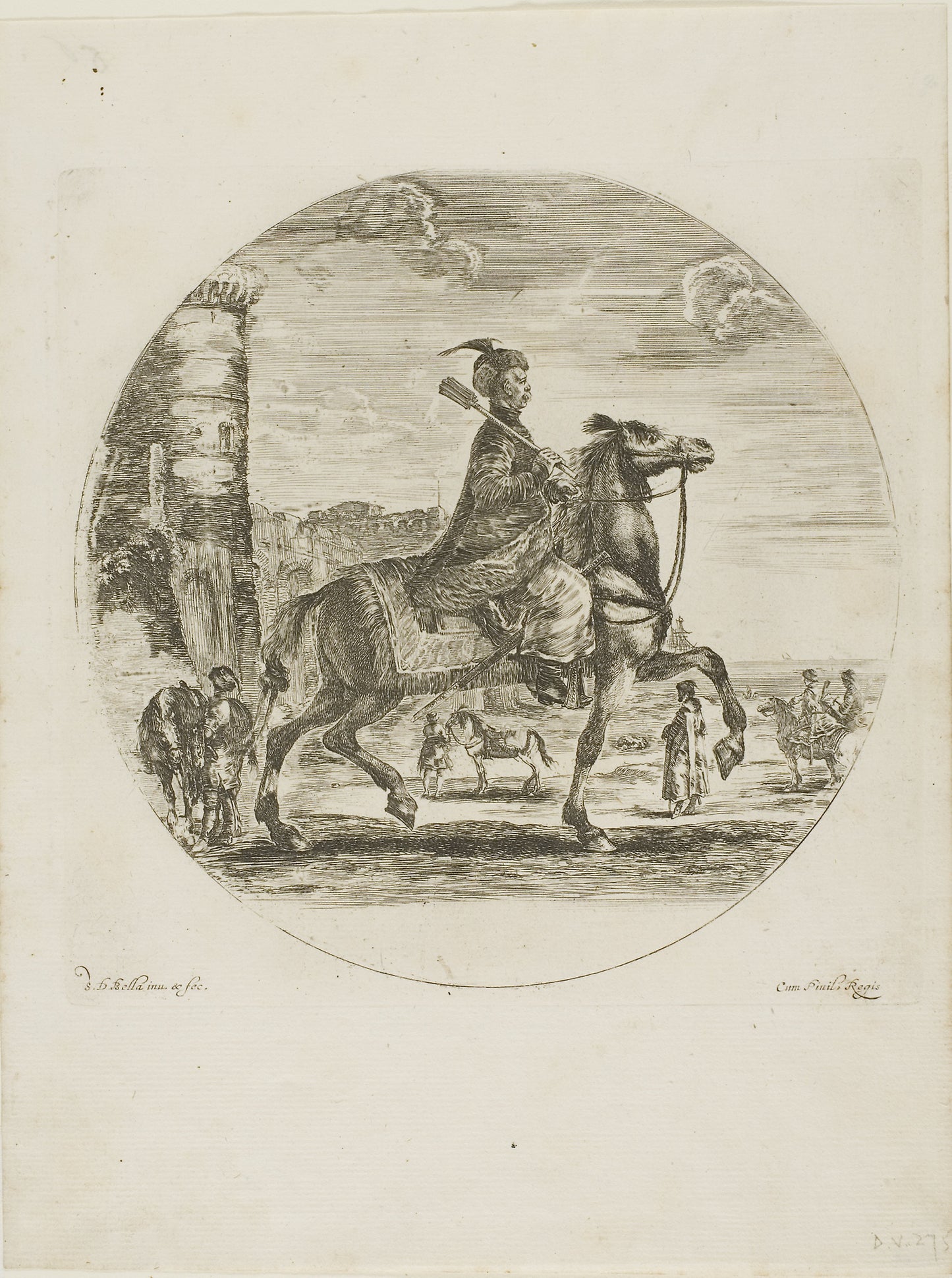 Polish Horseman -  Stefano della Bella,  Poster Print Wall Art