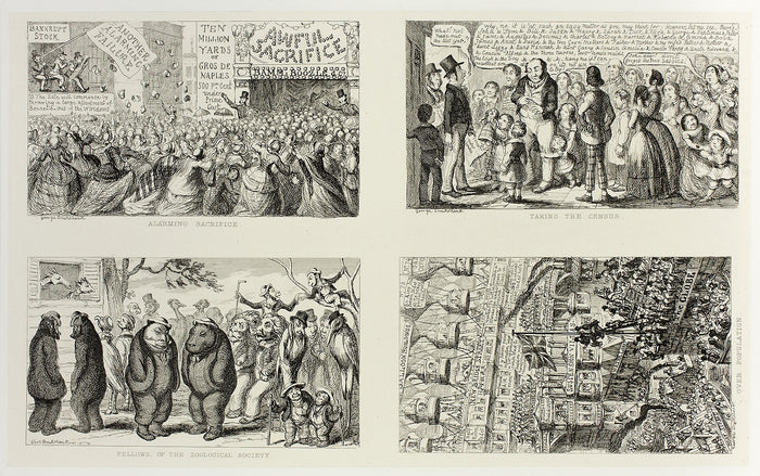 Alarming Sacrifice from George Cruikshank's Steel Etchings to The Comic Almanacks: 1835-1853 (top left): George Cruikshank (English, 1792-1878),16x12