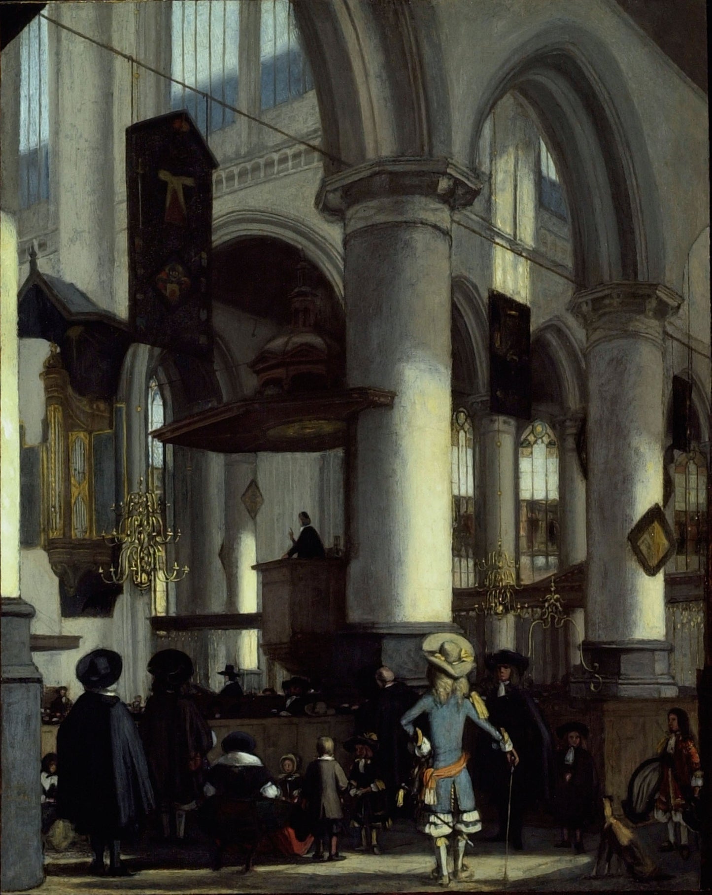 Interior of the Oude Kerk, Delft -  Emanuel de Witte,  Poster Print Wall Art