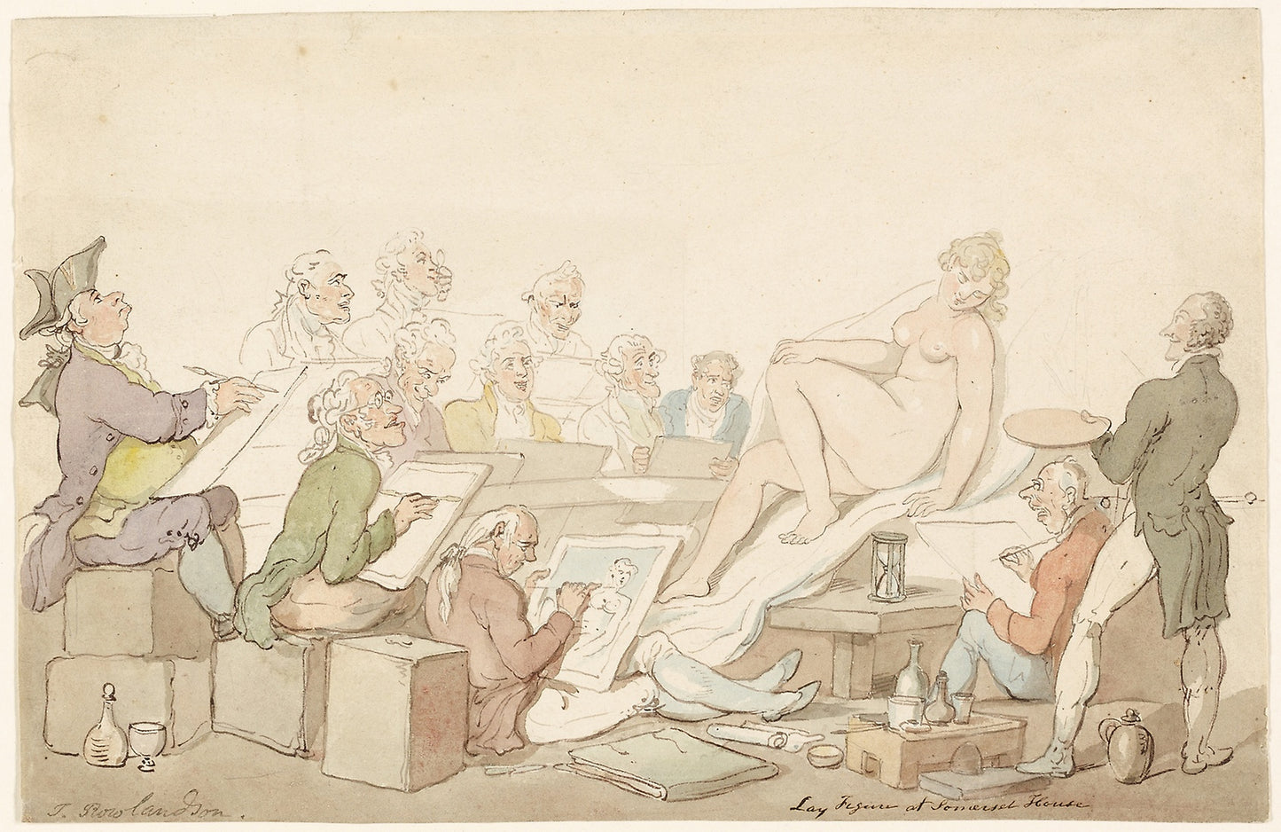 Lay Figure at Somerset House -  Thomas Rowlandson,  Poster Print Wall Art