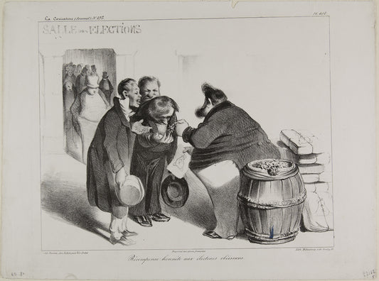 A Fair Reward to Dutiful Voters, plate 404: Honoré Victorin Daumier,16x12"(A3) Poster