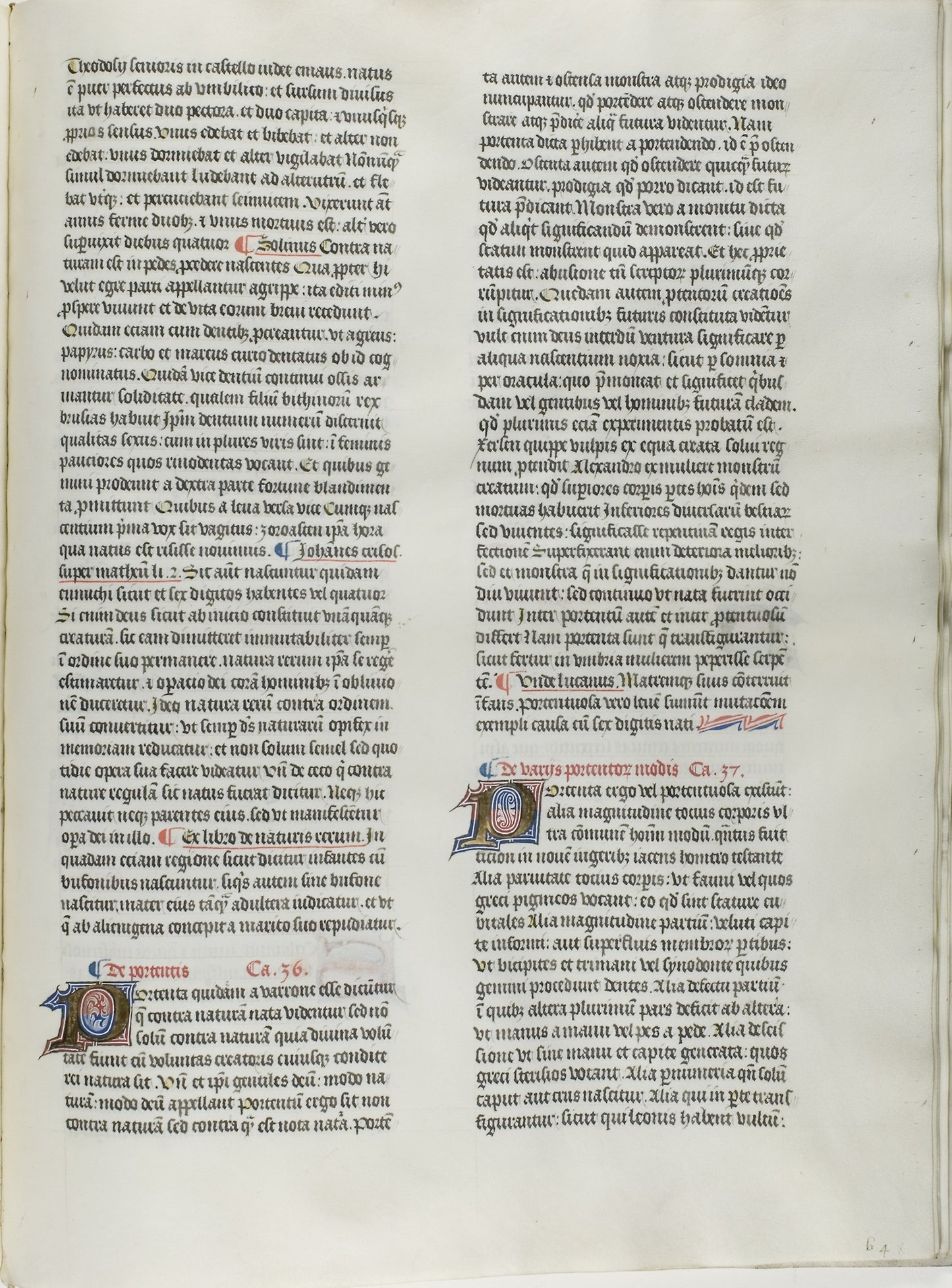 Folio Twelve from Burchard of Sion's De locis ac mirabilibus mundi, or an Illuminated Geography -  French (Paris),  Poster Print Wall Art