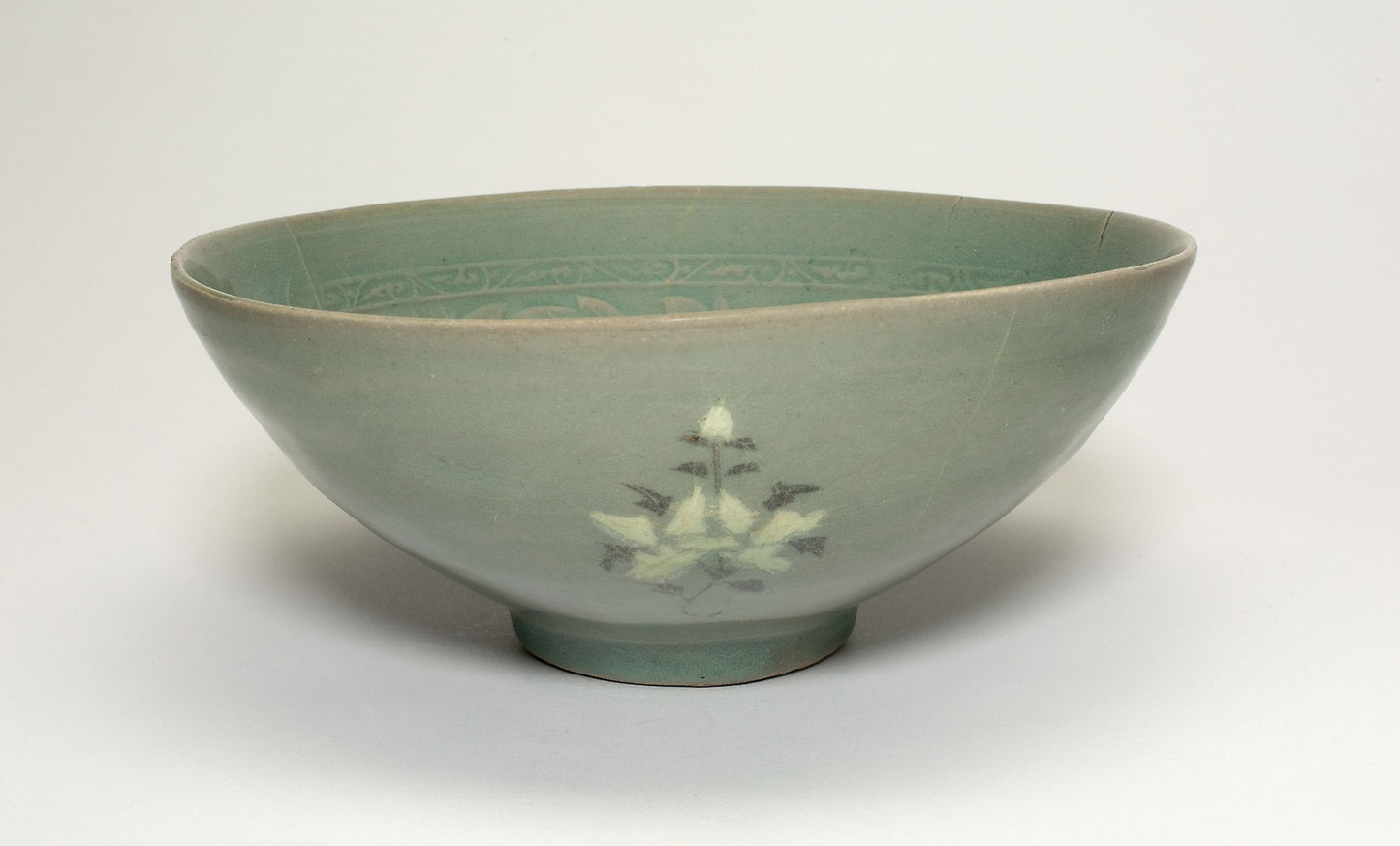 Bowl with Stylized Peonies -  Korea,  Poster Print Wall Art