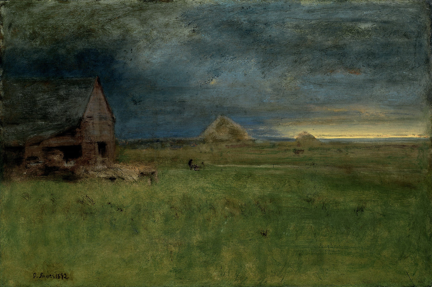 The Lonely Farm, Nantucket -  George Inness,  Poster Print Wall Art