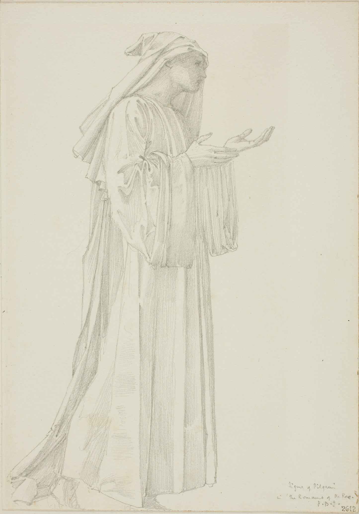 Figure of Pilgrim in Romaunt of the Rose -  Sir Edward Burne-Jones,  Poster Print Wall Art