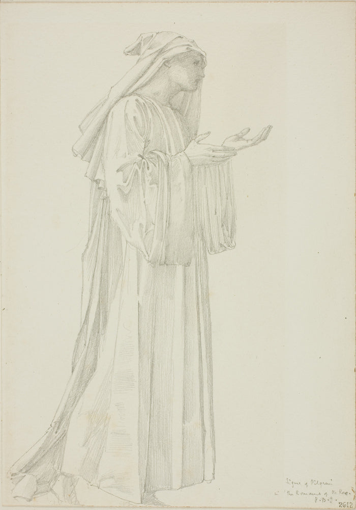 Figure of Pilgrim in Romaunt of the Rose: Sir Edward Burne-Jones,16x12