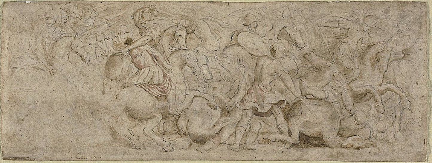Battle Scene -  Unknown Artist,  Poster Print Wall Art
