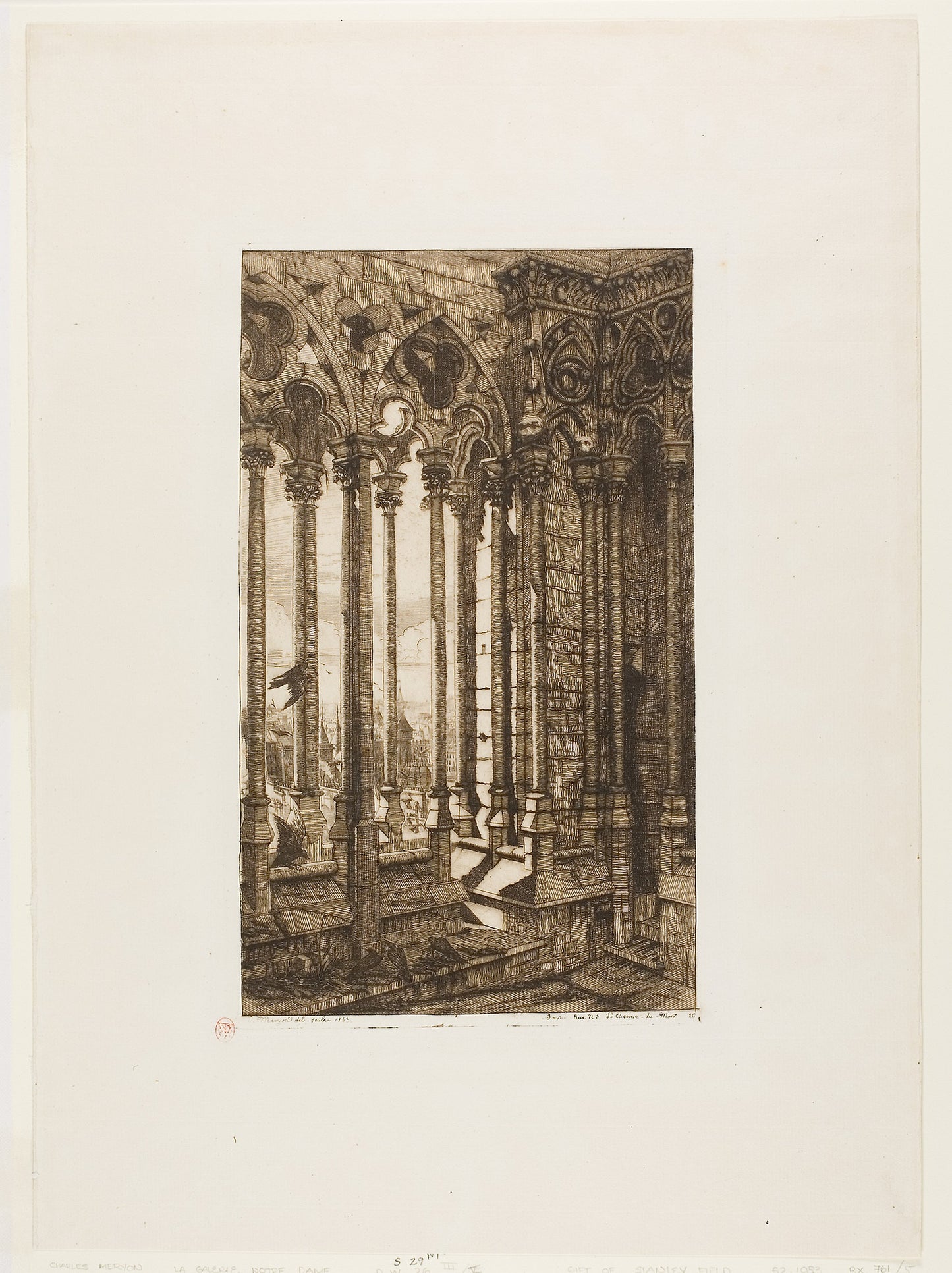 The Gallery of Notre-Dame, Paris -  Charles Meryon,  Poster Print Wall Art