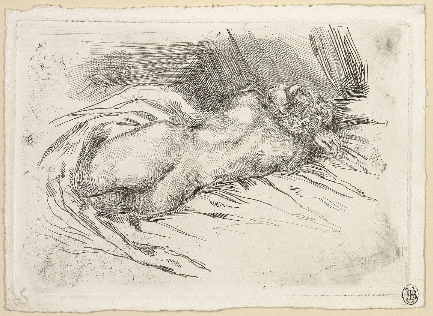 Study of a Woman Seen from the Back -  Eugène Delacroix,  Poster Print Wall Art