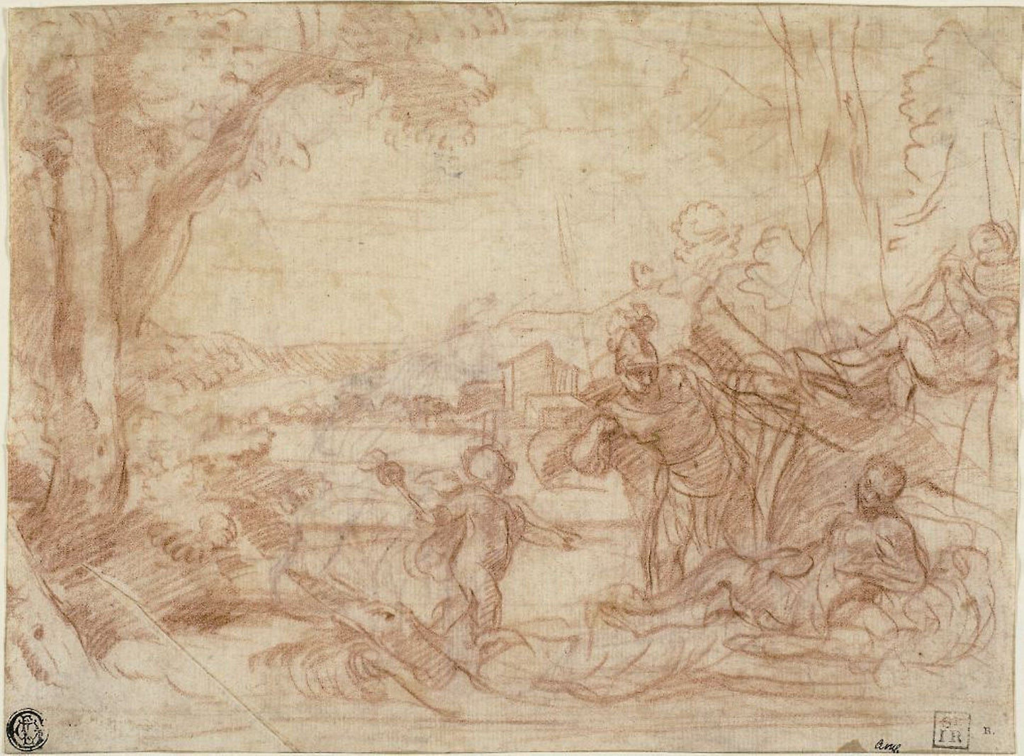 Mars and Venus (recto and verso) -  French, 1628-1679,  Poster Print Wall Art