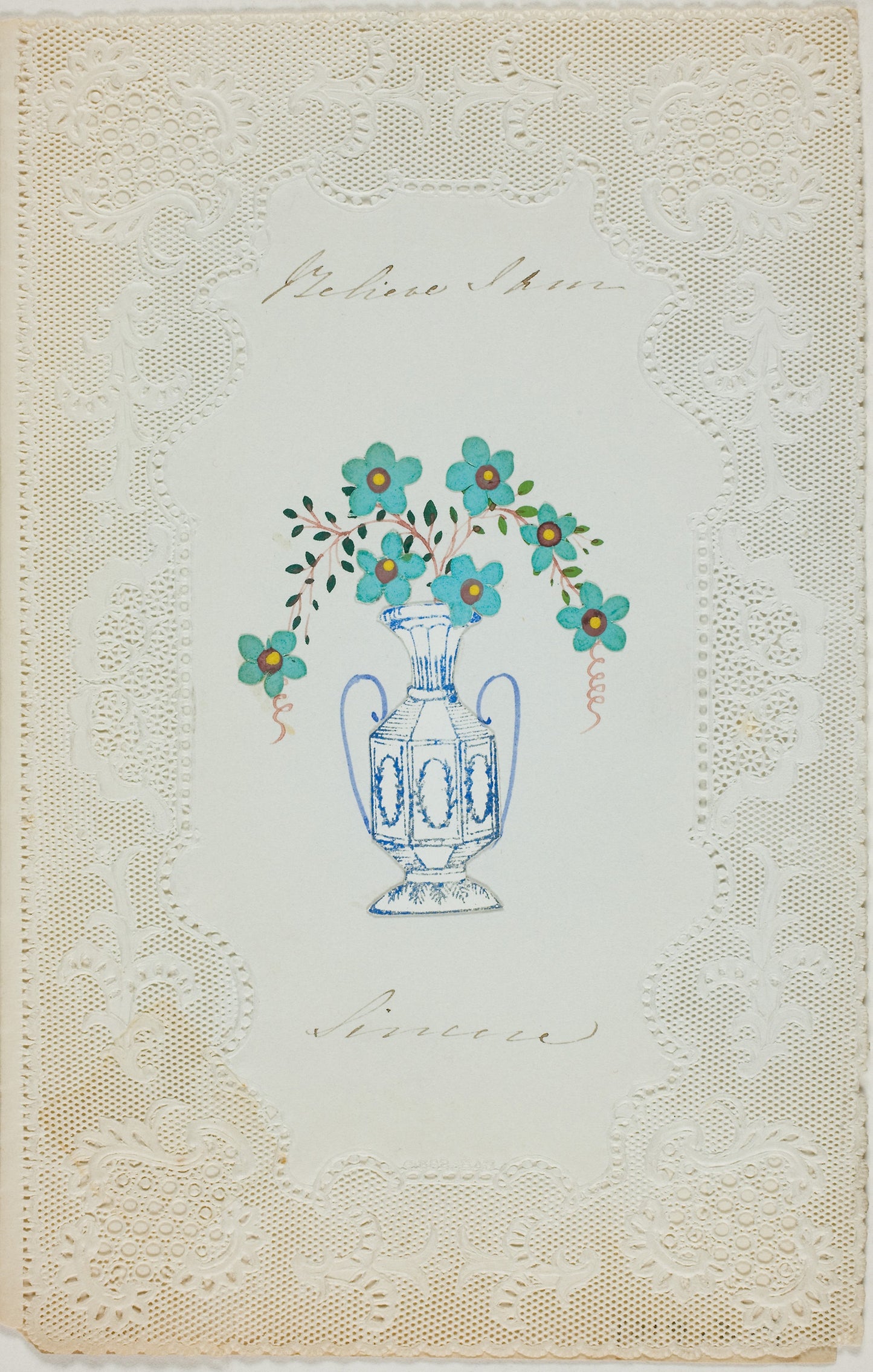 Believe I am Sincere (valentine) -  George Kershaw,  Poster Print Wall Art