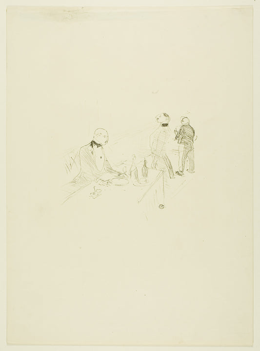 At the Maison d'Or: Henri de Toulouse-Lautrec,16x12"(A3) Poster