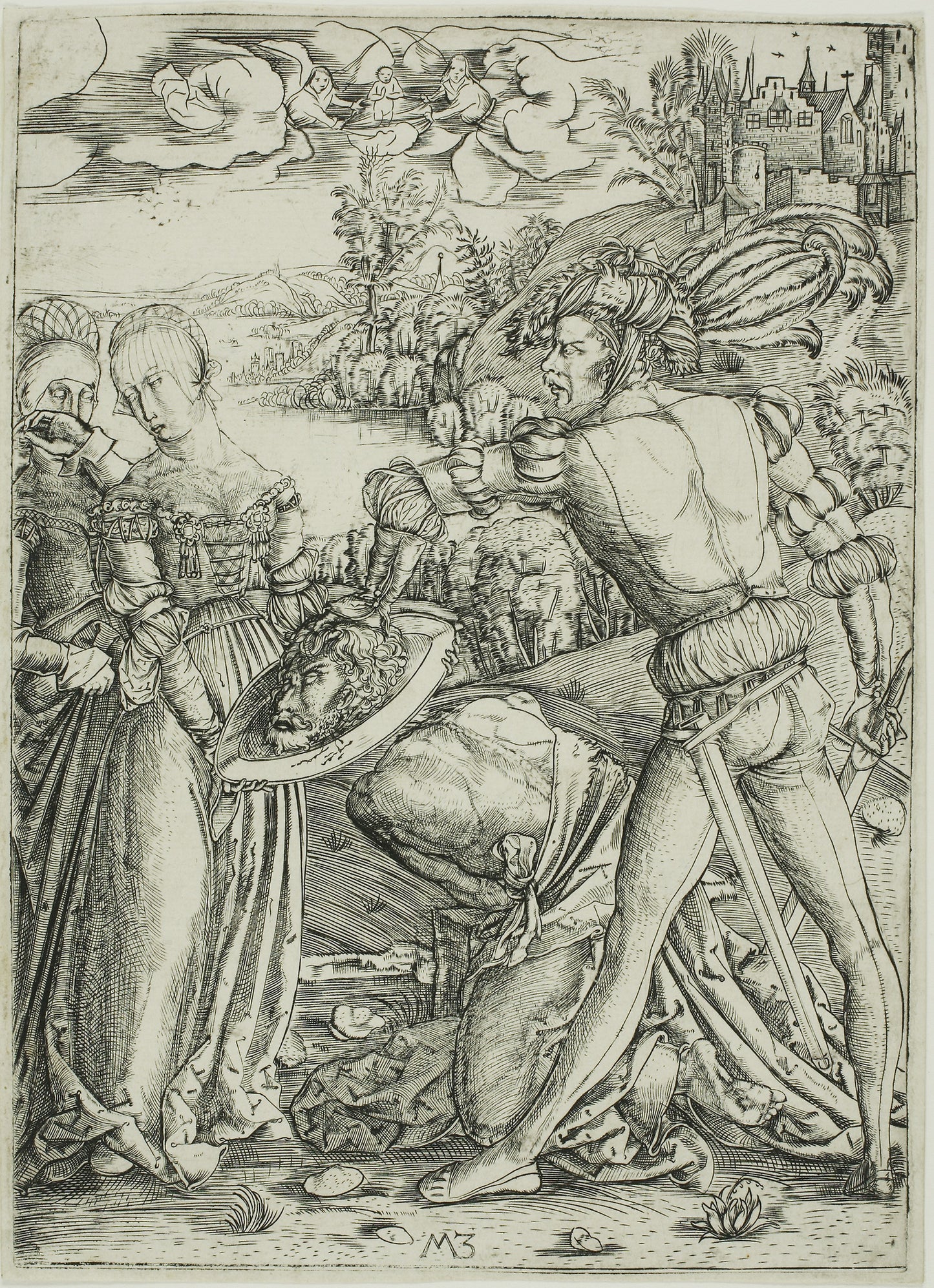 The Beheading of St. John the Baptist -  Master M.Z.,  Poster Print Wall Art