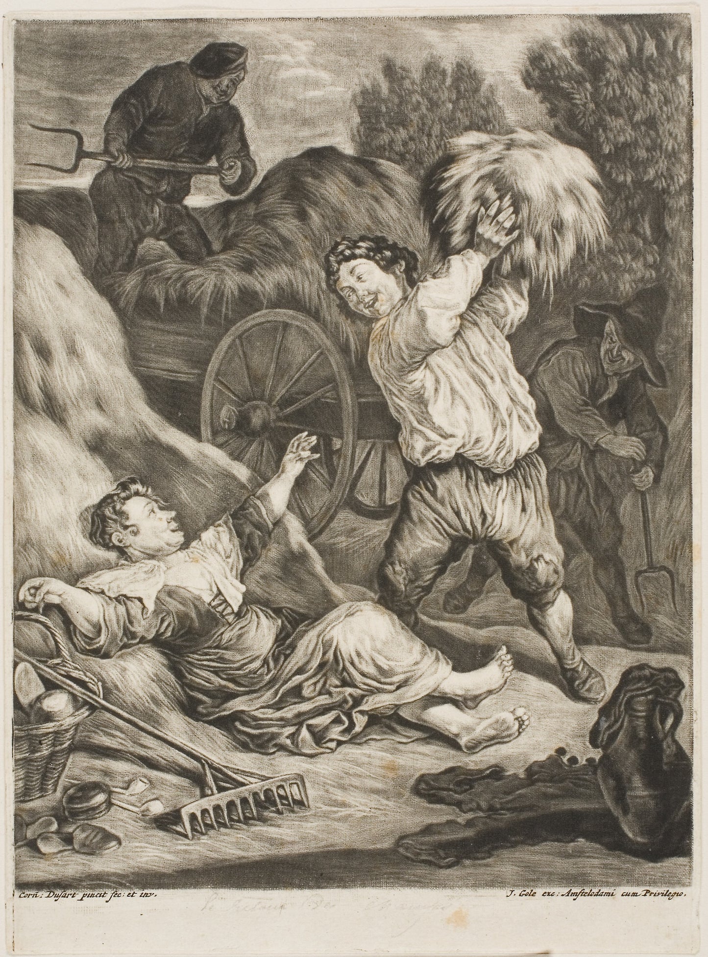 July -  Cornelis Dusart,  Poster Print Wall Art