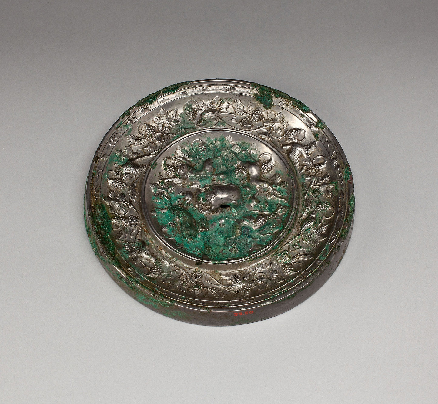 Mirror with "Lion and Grapevine" Design -  China,  Poster Print Wall Art