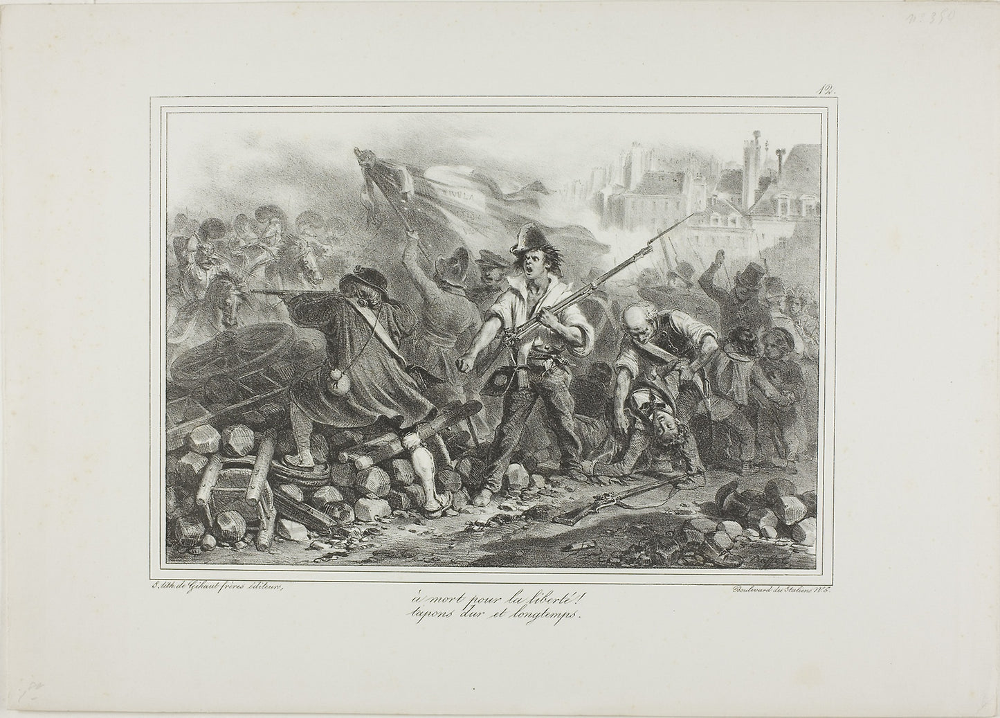 To Death for Liberty! -  Denis Auguste Marie Raffet (French, 1804-1860),  Poster Print Wall Art