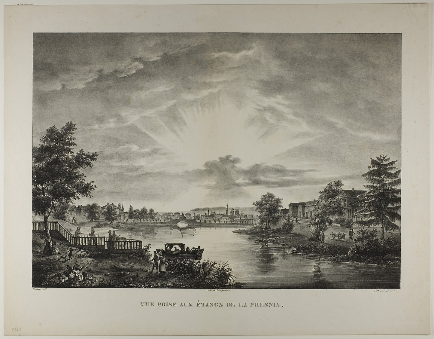 View Taken from the Pools of the Presnia -  Augustin François Lemaître (French, 1797-1870) ,  Poster Print Wall Art