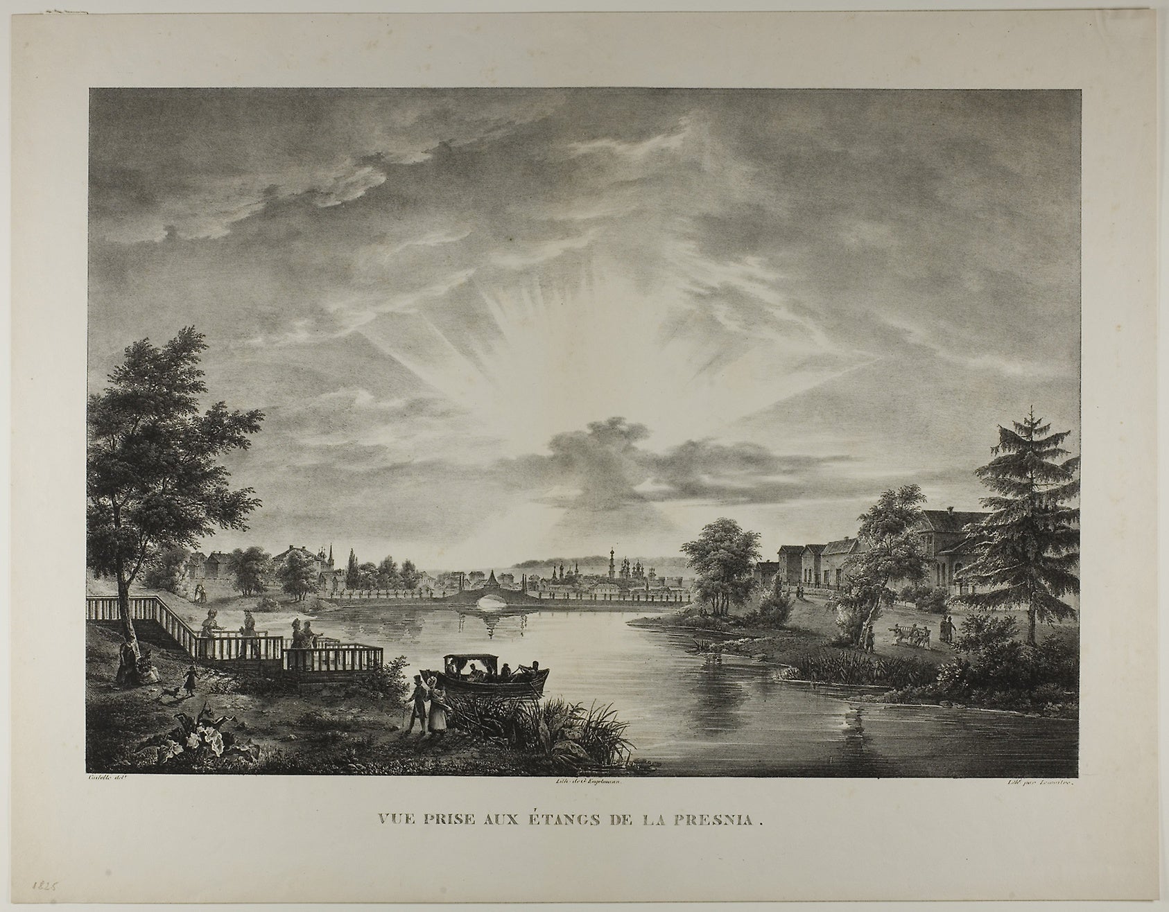 View Taken from the Pools of the Presnia: Augustin François Lemaître (French, 1797-1870) ,16x12"(A3) Poster