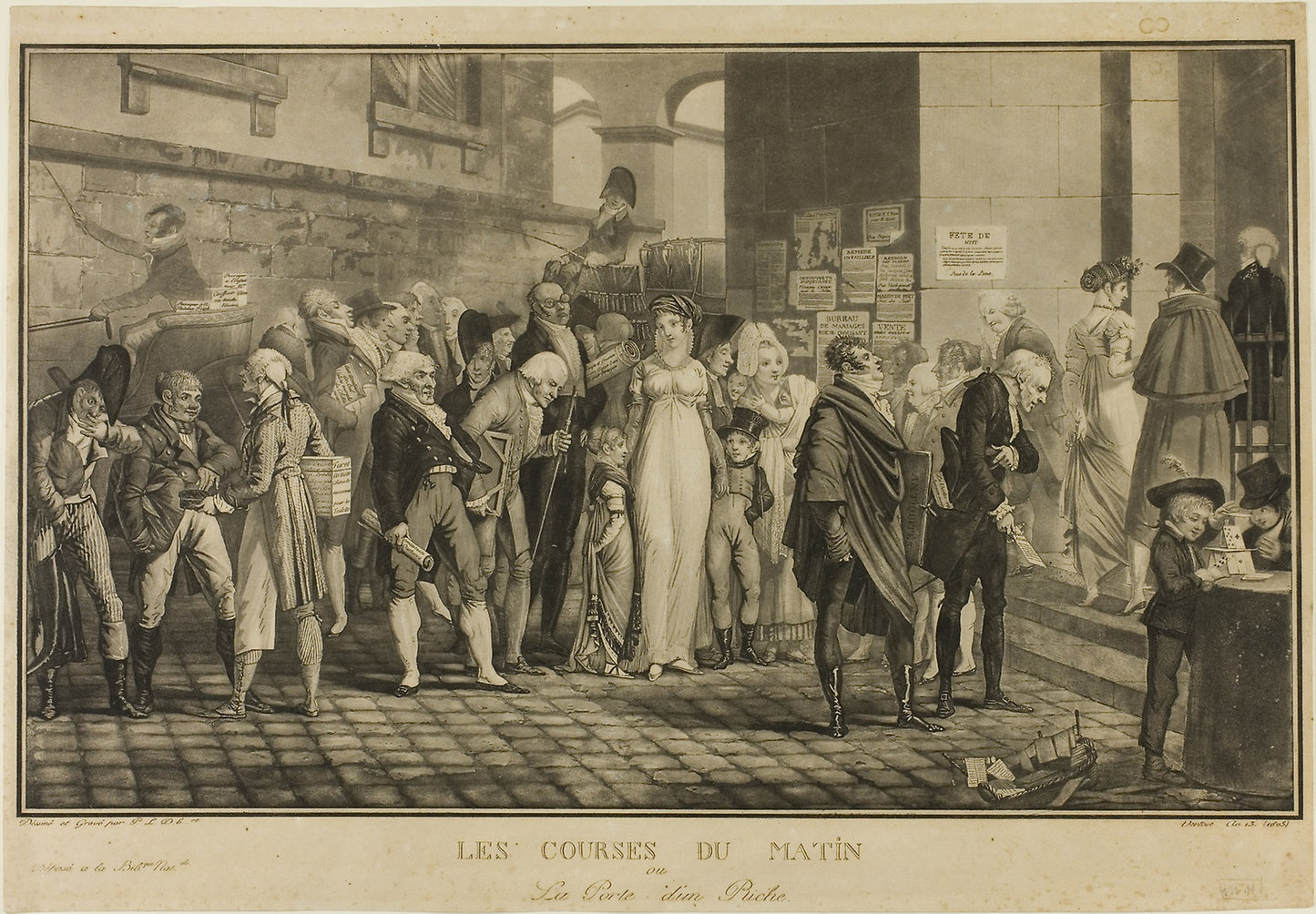 At the Door of a Wealthy Home -  Philibert Louis Debucourt,  Poster Print Wall Art