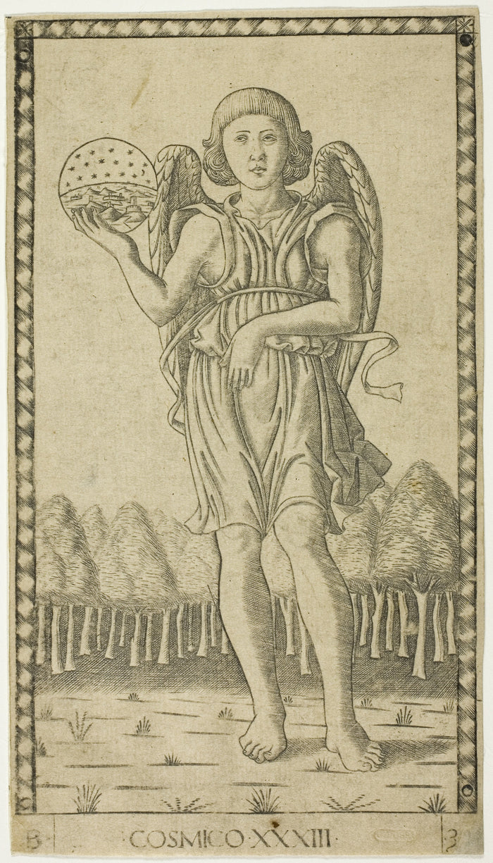 Genius of the World, plate 33 from Genii and Virtues: Master of the E-Series Tarocchi,16x12