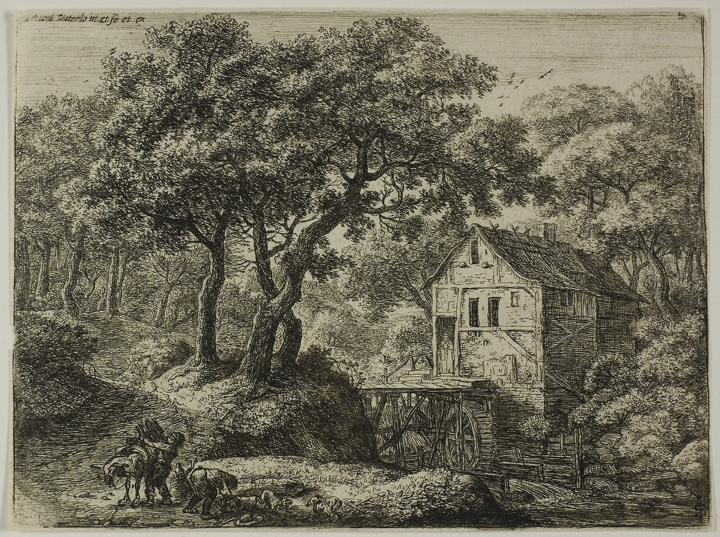 The Mill in the Wood -  Anthoni Waterlo,  Poster Print Wall Art