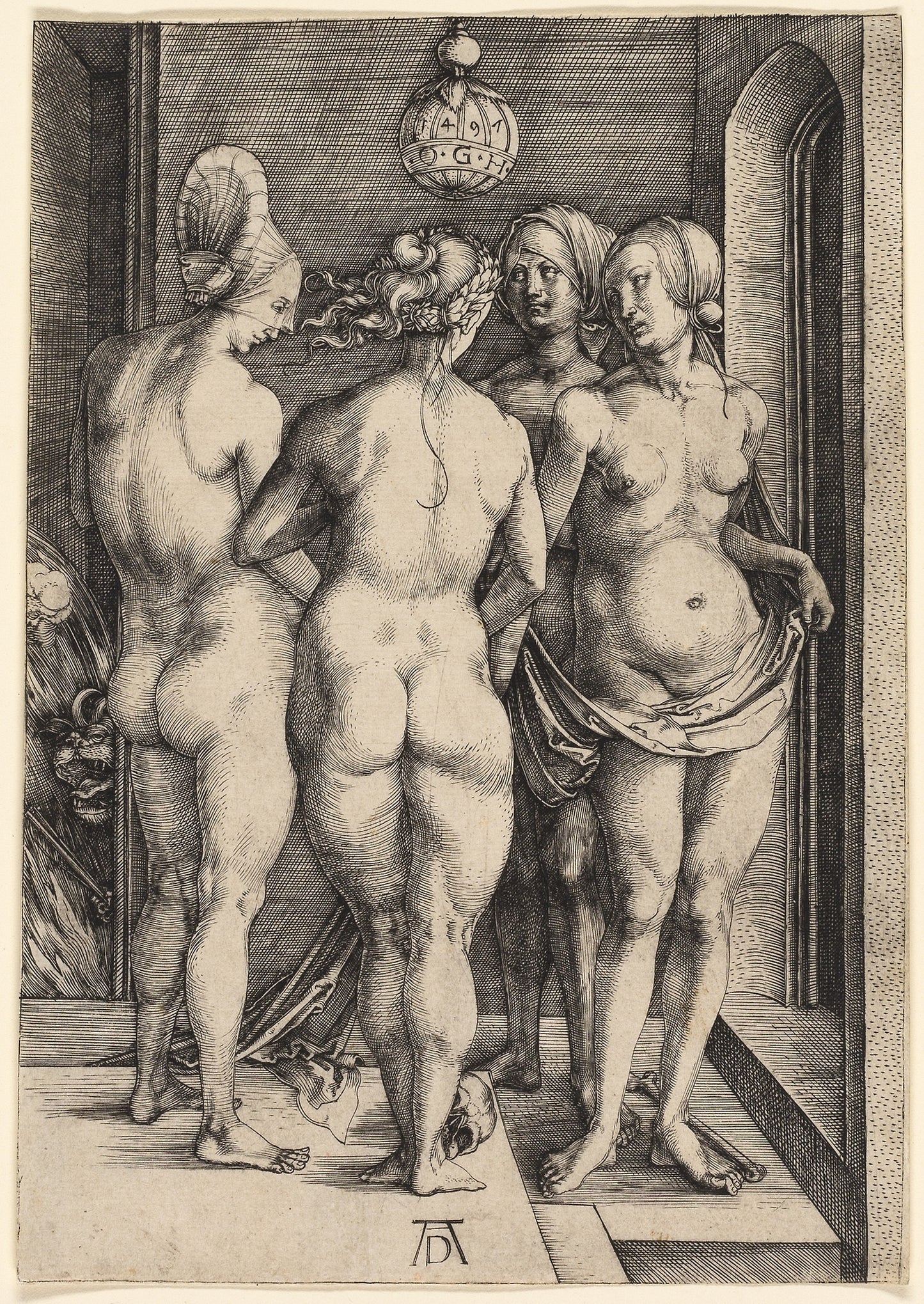 The Four Naked Women -  Albrecht Dürer,  Poster Print Wall Art