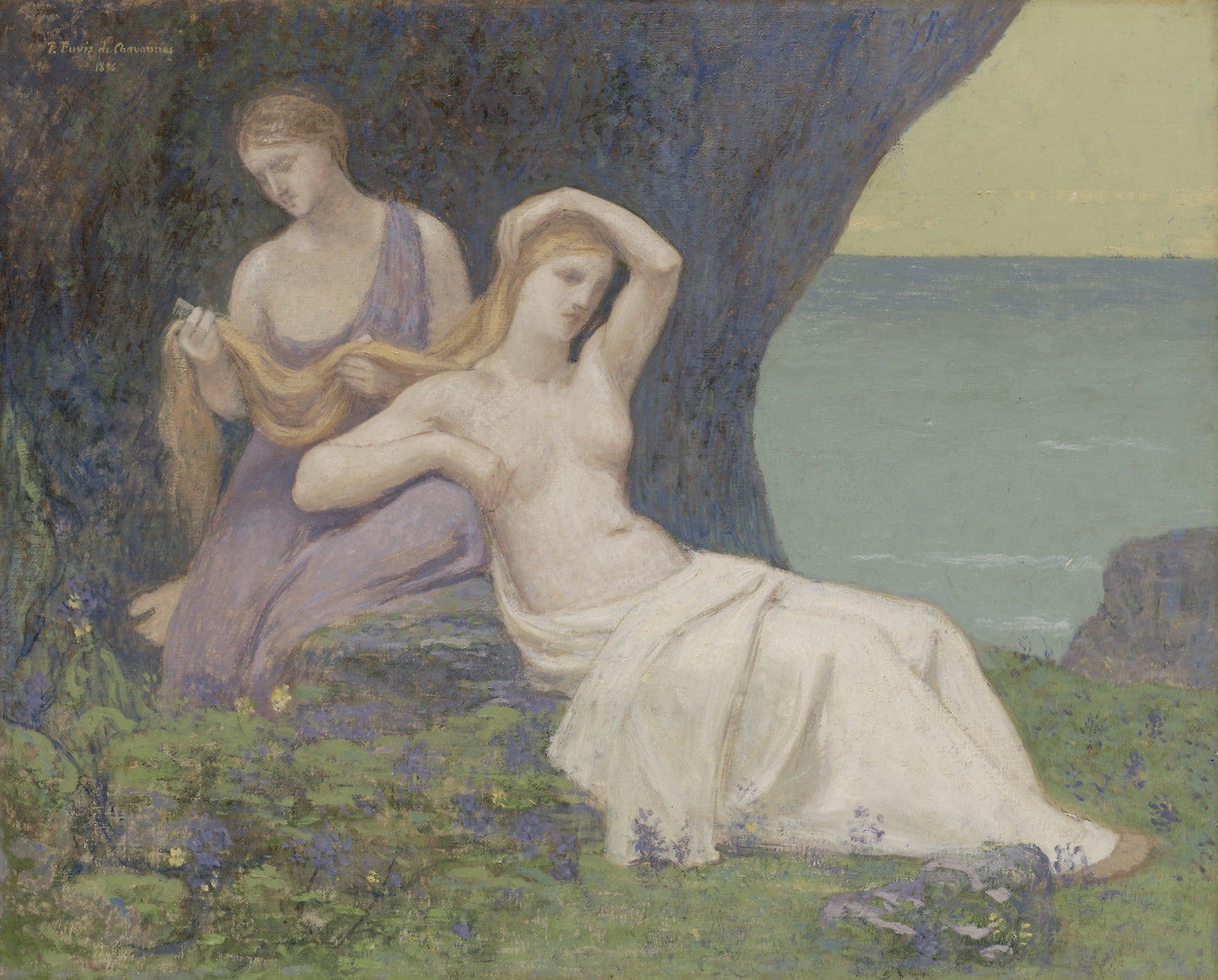 In the Heather -  Pierre Cécile Puvis de Chavannes ,  Poster Print Wall Art