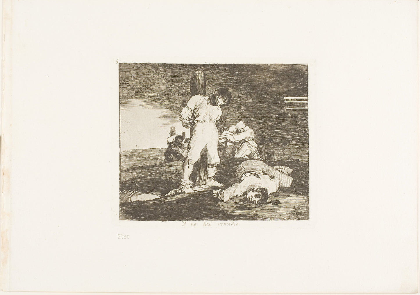 And there's no help for it, plate 15 from The Disasters of War -  Francisco José de Goya y Lucientes,  Poster Print Wall Art
