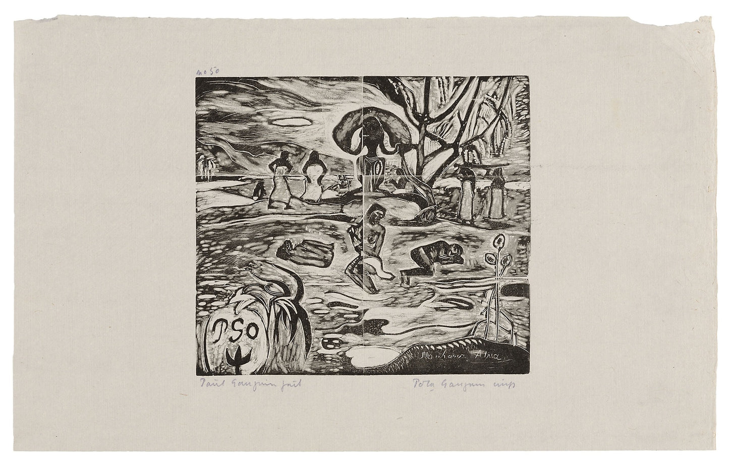 Mahana atua (Day of the God): Paul Gauguin (French, 1848-1903),16x12"(A3) Poster