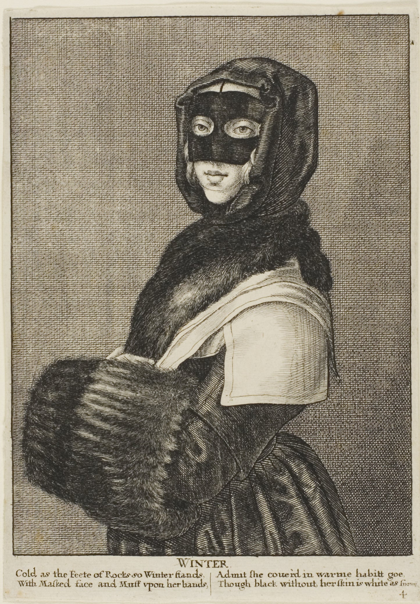 Winter -  Wenceslaus Hollar,  Poster Print Wall Art