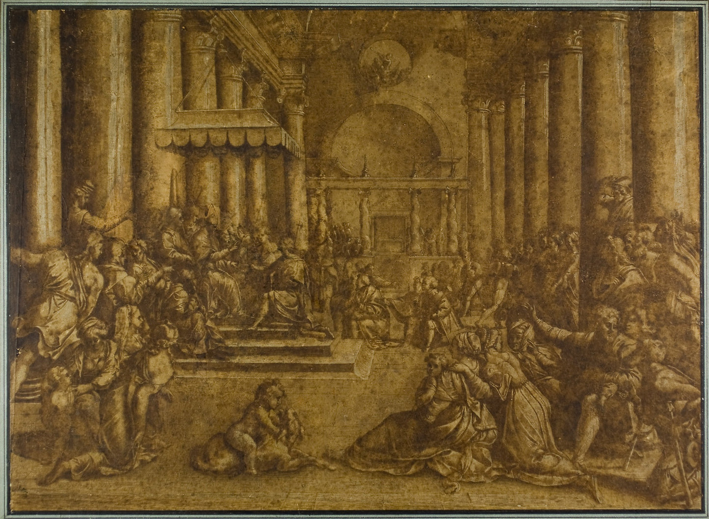 Donation of Constantine -  Giulio Pippi, called Giulio Romano, after,  Poster Print Wall Art