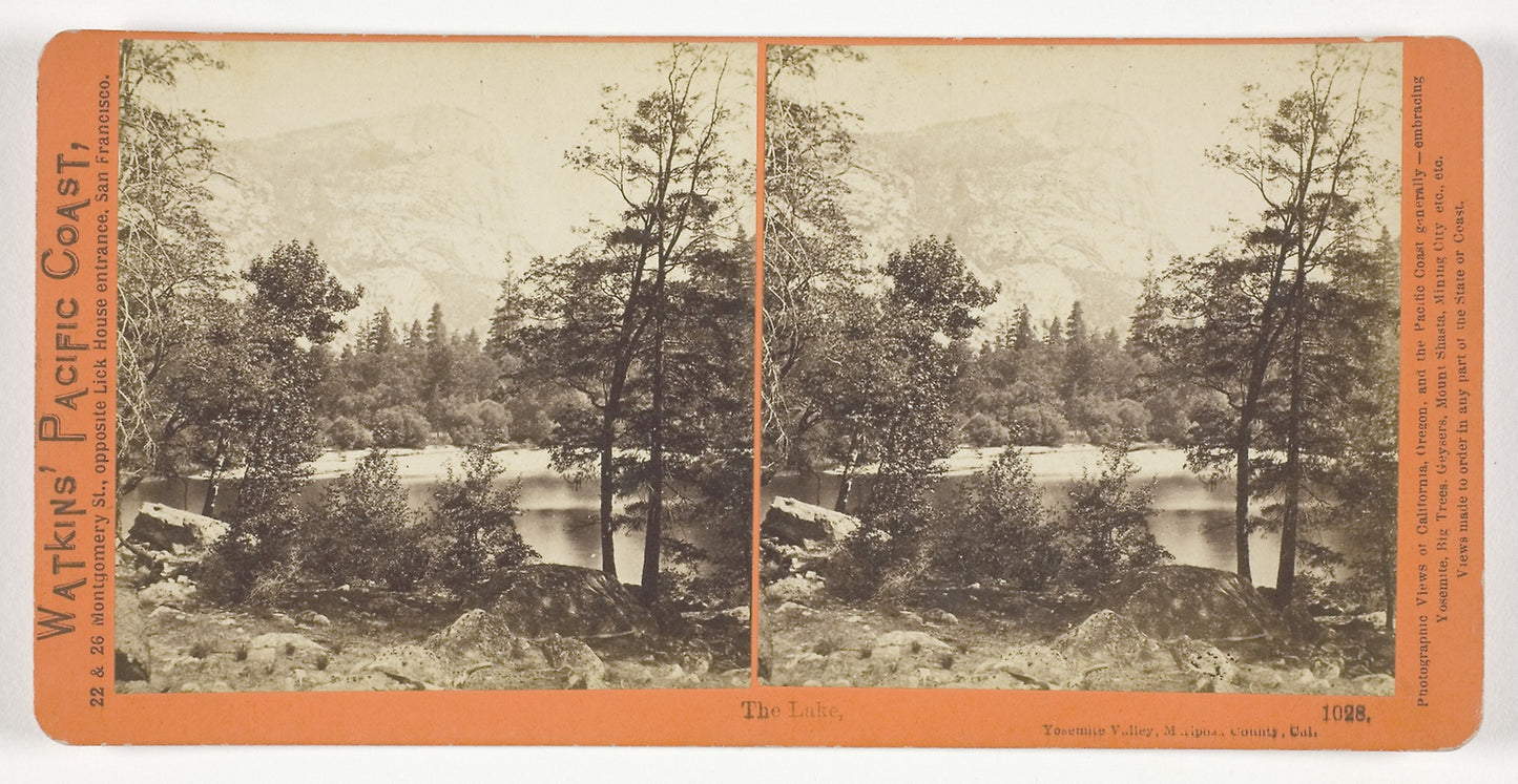 The Lake, Yosemite Valley, Mariposa County, Cal. -  Carleton Watkins,  Poster Print Wall Art
