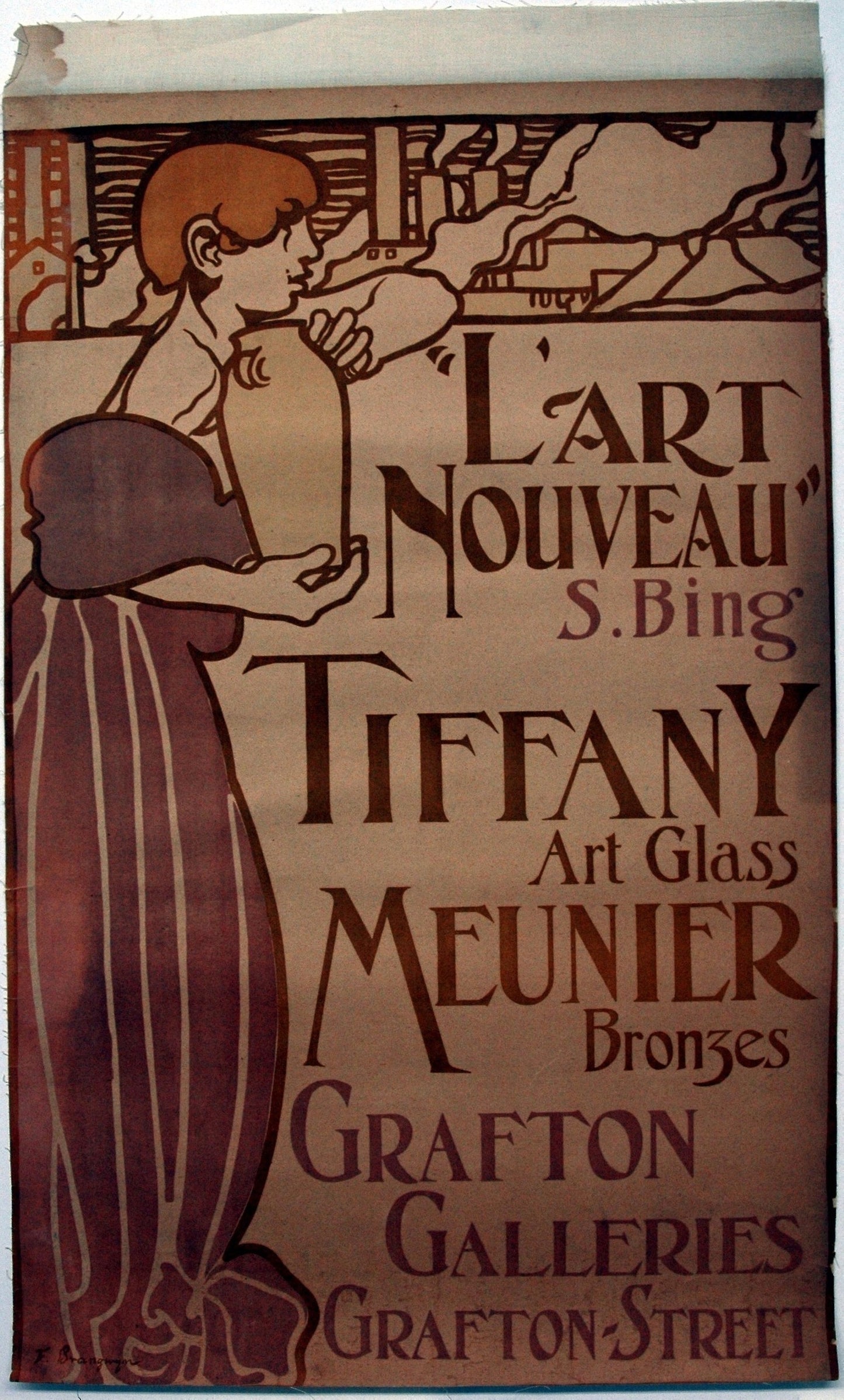 L'Art Nouveau, Grafton Galleries -  Frank Brangwyn (English, 1867-1956),  Poster Print Wall Art