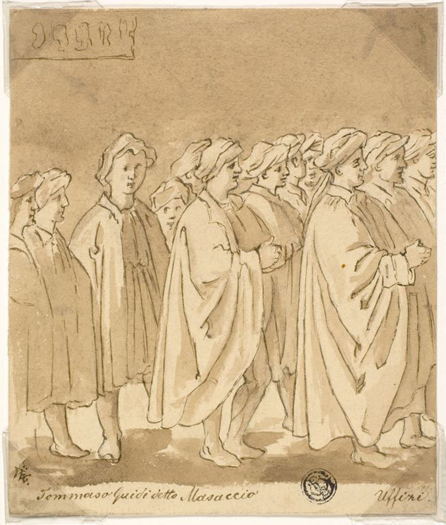 Procession of Figures -  After Masaccio,  Poster Print Wall Art