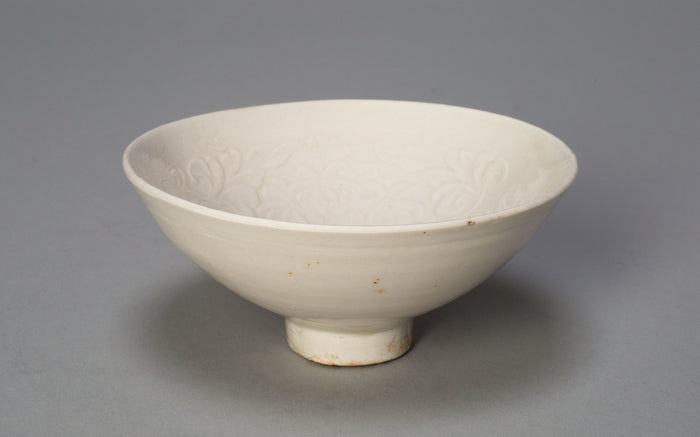 Conical Bowl with Peonies and Leaves: China,16x12