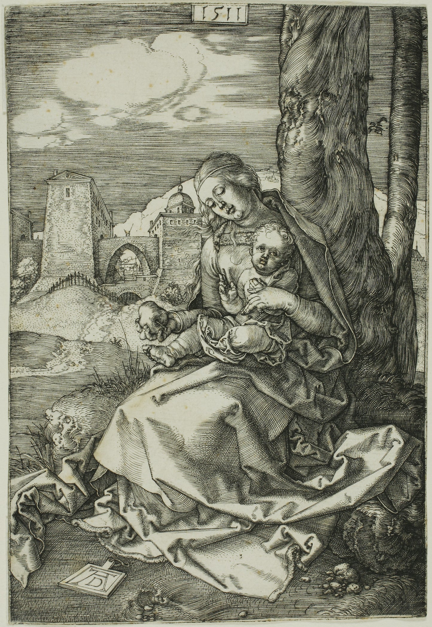 Madonna with the Pear -  Albrecht Dürer,  Poster Print Wall Art
