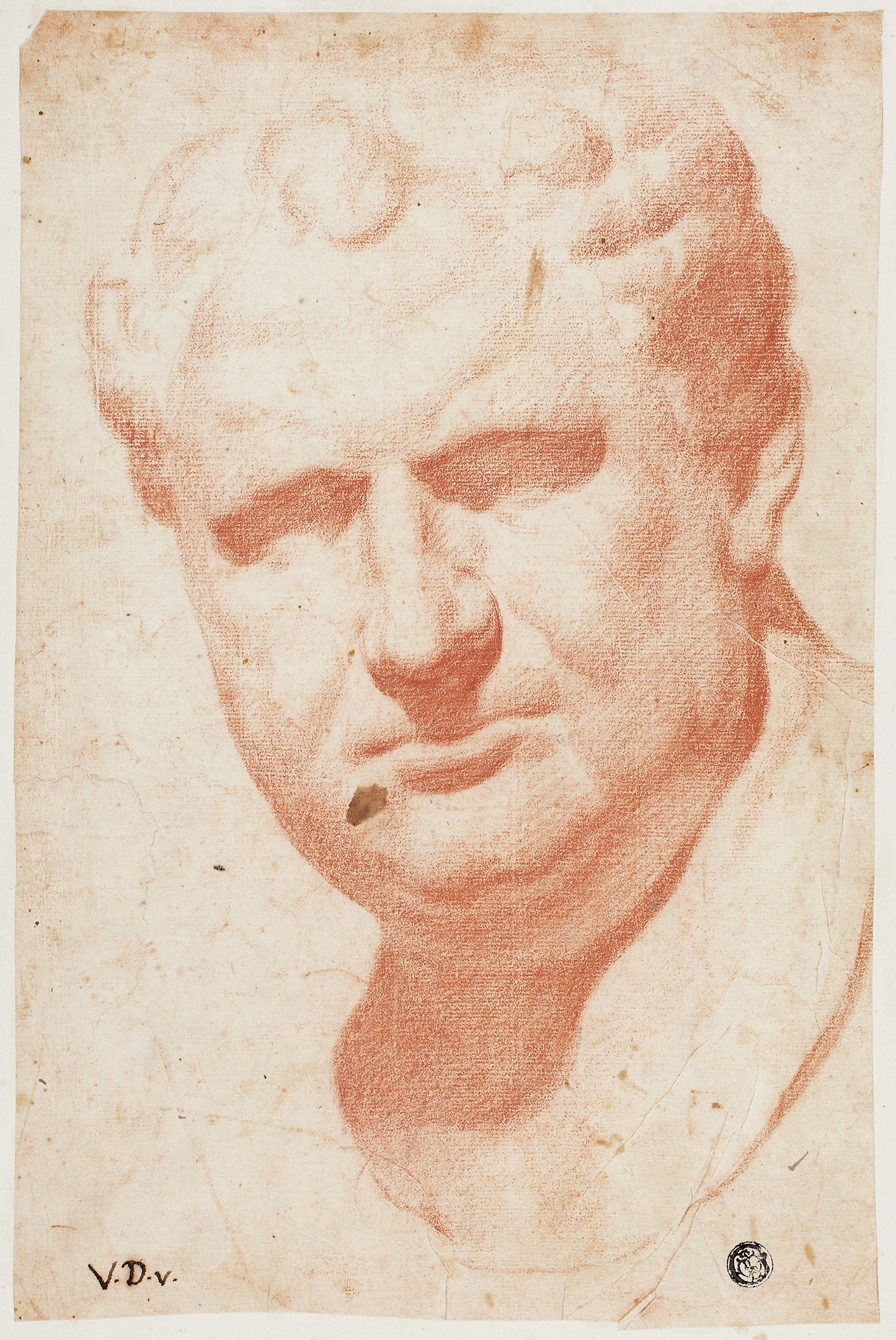 Ancient Portrait Bust of Vespasian -  Vincenzo Dandini,  Poster Print Wall Art