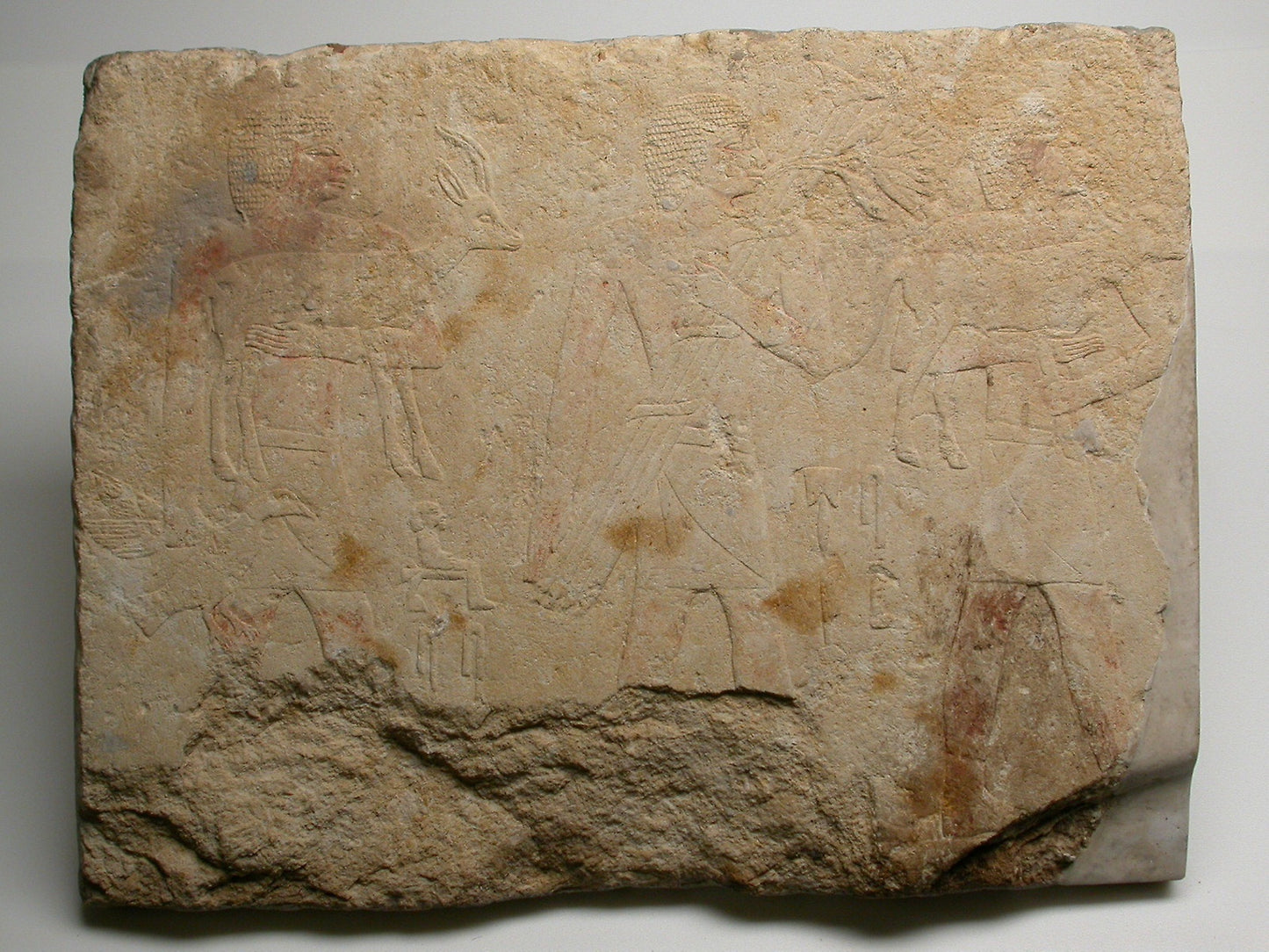 Wall Fragment from a Tomb Depicting Three Offering Bearers: Egyptian, Poster Print Wall Art