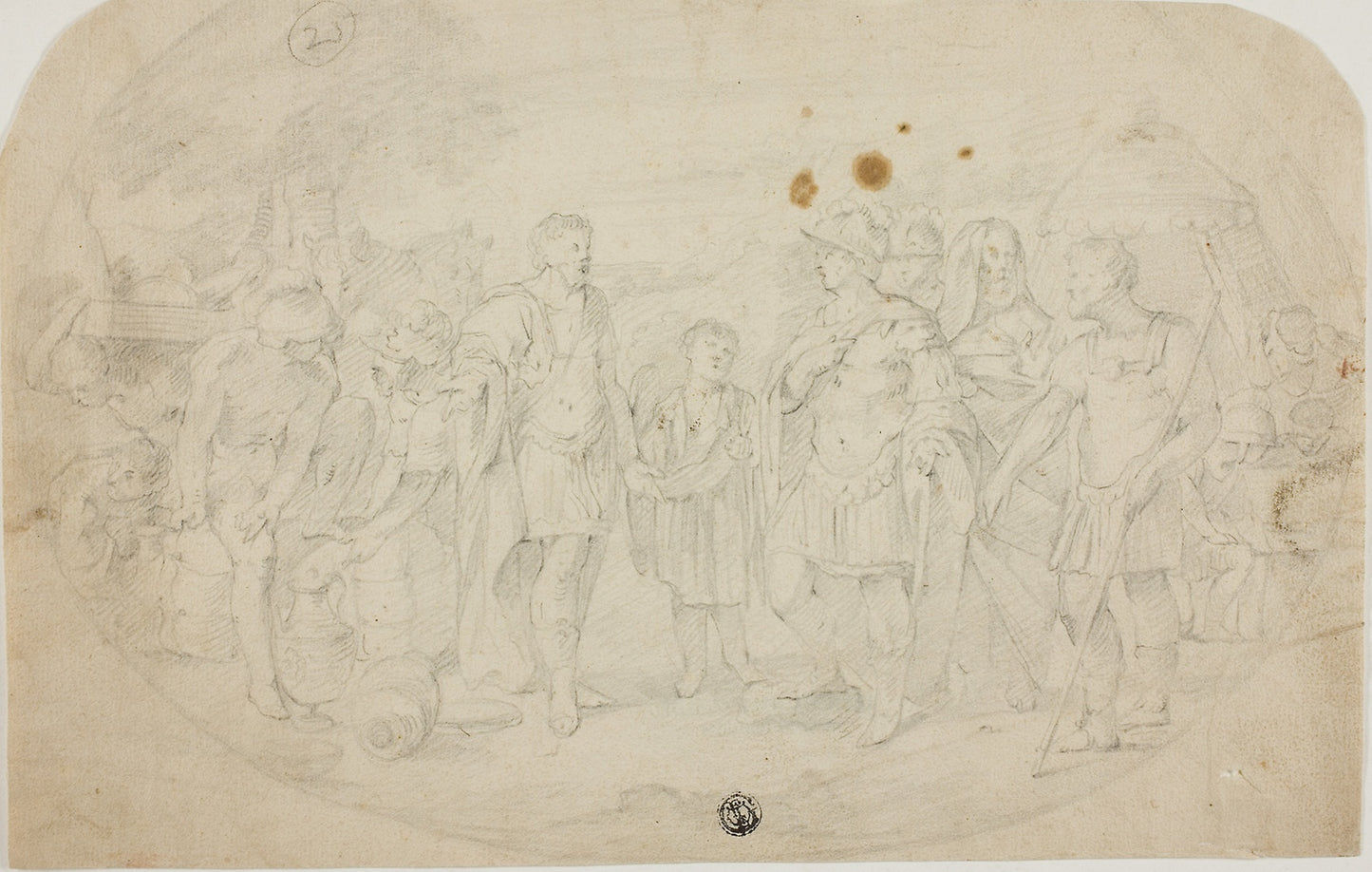 Alexander the Great and King Taxiles -  Sisto Badalocchio, after,  Poster Print Wall Art