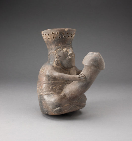 Cup in the Form of a Figure Holding Enlarged Penis: Chimú,16x12"(A3) Poster