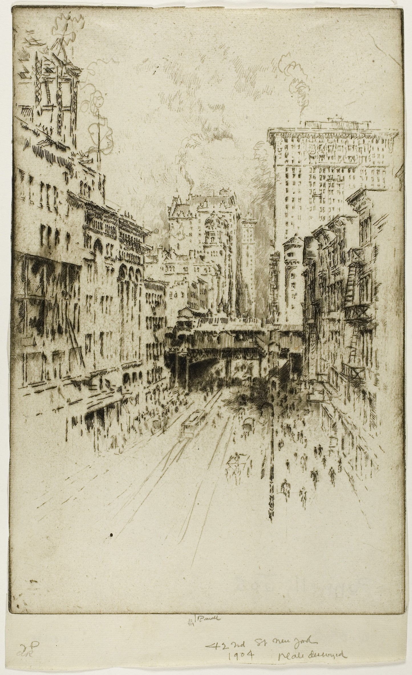 Forty-Second Street -  Joseph Pennell,  Poster Print Wall Art