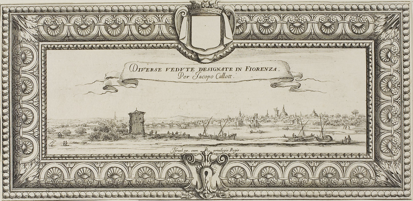 Frontispiece, from Various Scenes Designed in Florence -  François Collignon (French, c. 1609–1657),  Poster Print Wall Art