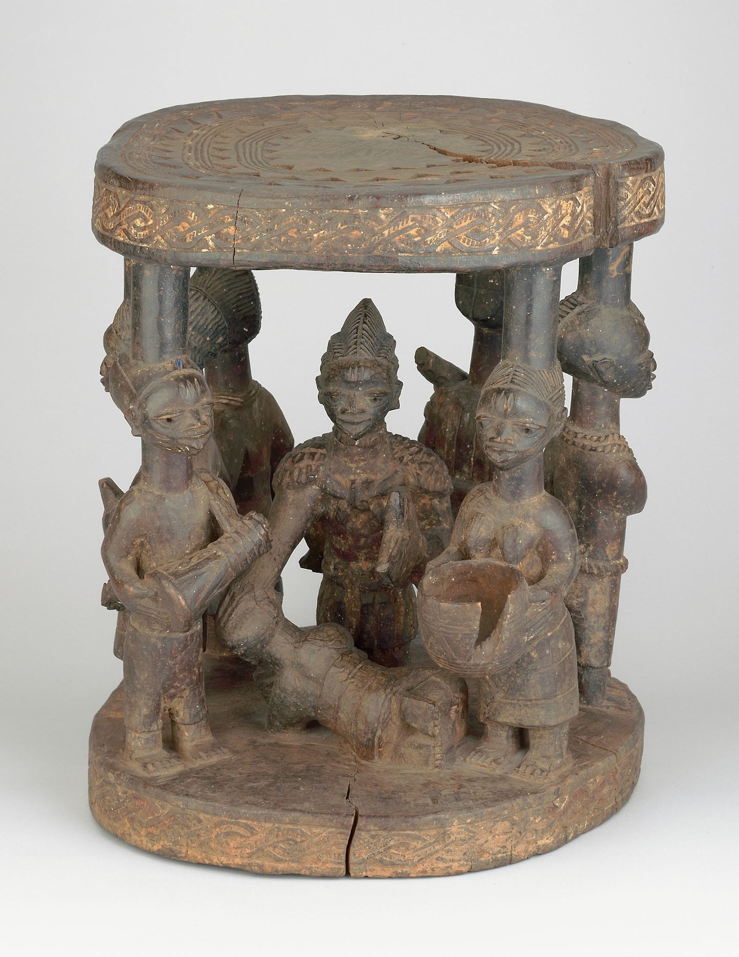 Altar Stool -  Attributed to an unidentified Ketu master (active mid-19th century),  Poster Print Wall Art