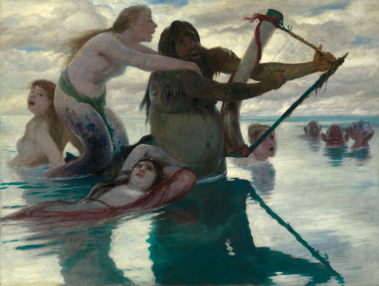 In the Sea: Arnold Böcklin, Poster Print Wall Art