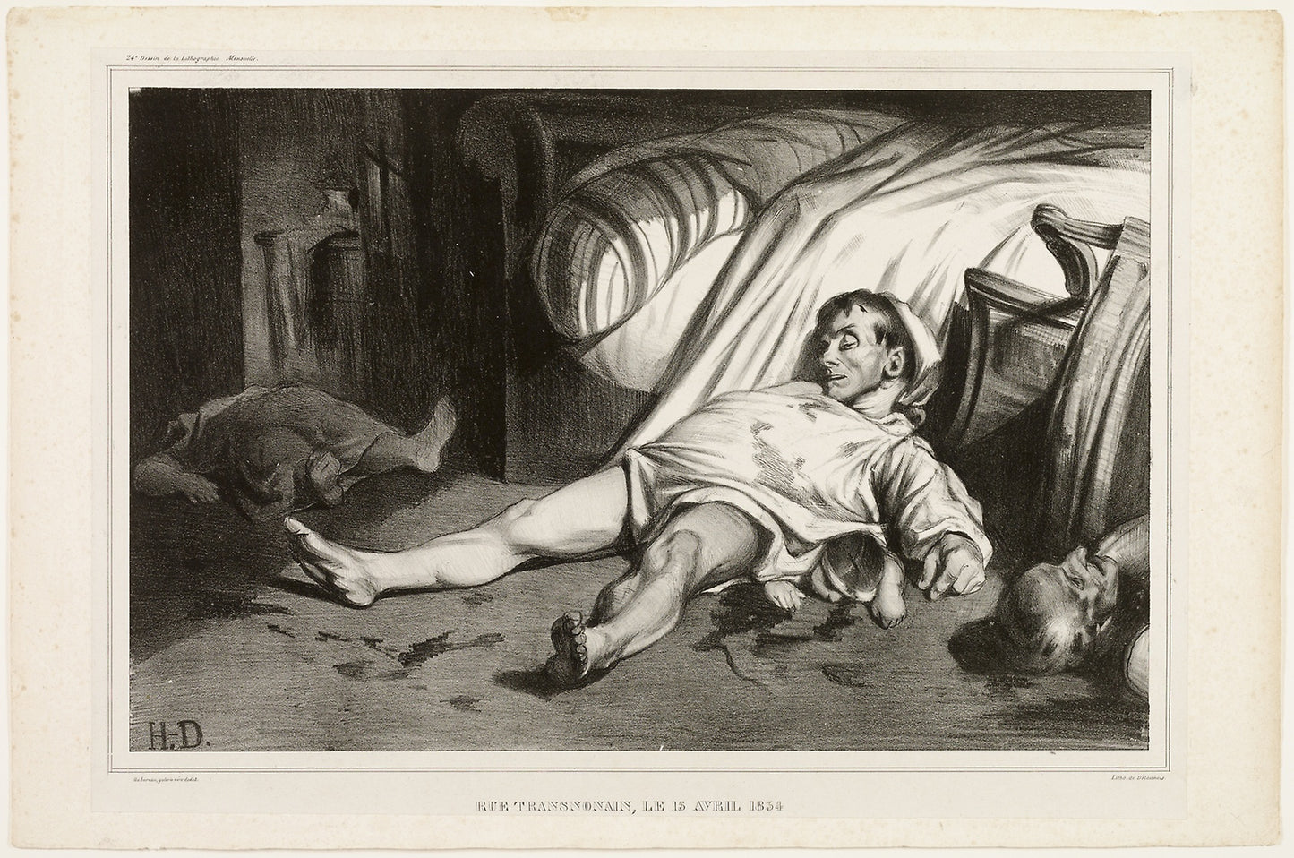 Rue Transnonain, on April 15, 1834 -  Honoré Victorin Daumier,  Poster Print Wall Art