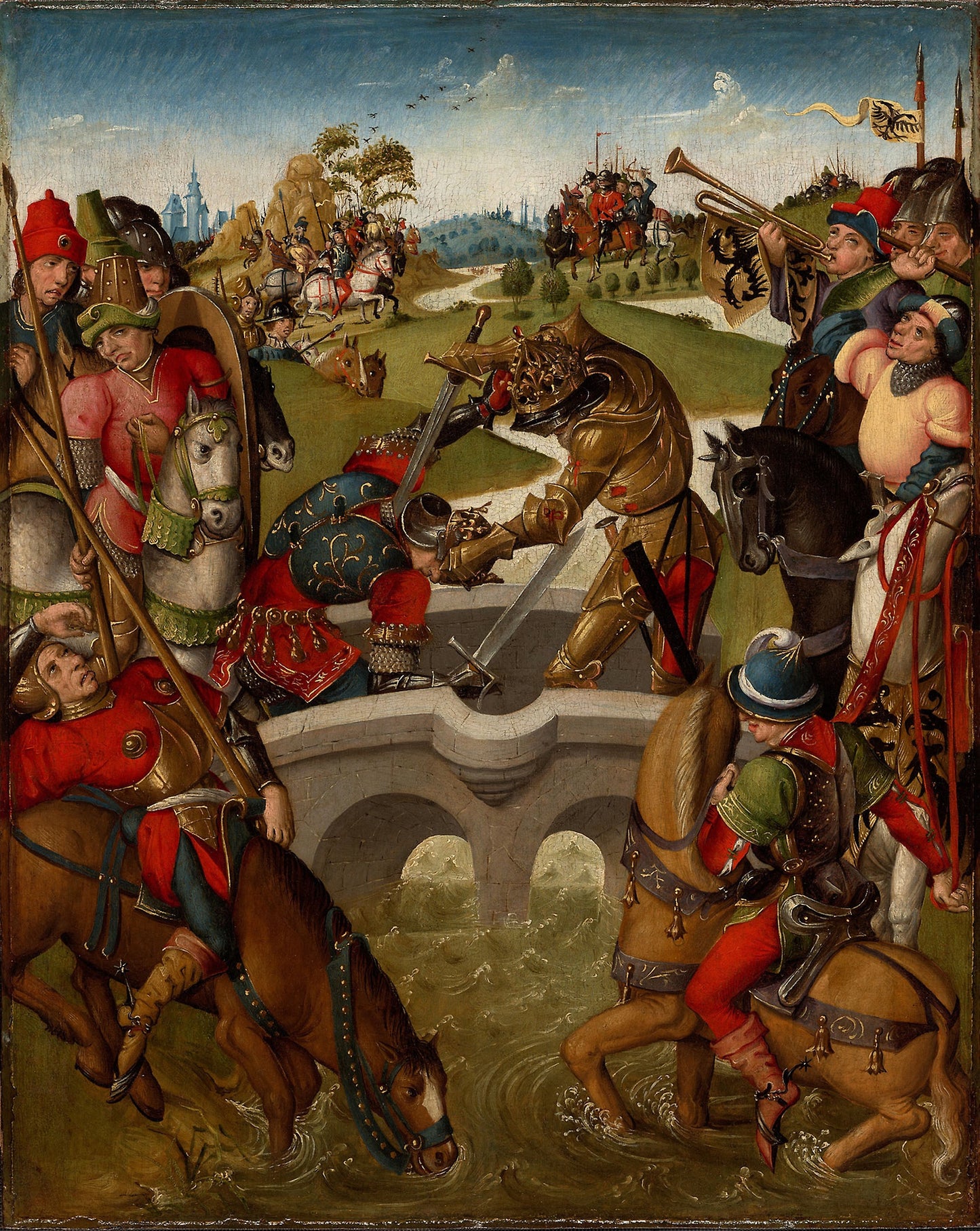 Emperor Heraclius Slays the King of Persia -  Netherlandish,  Poster Print Wall Art