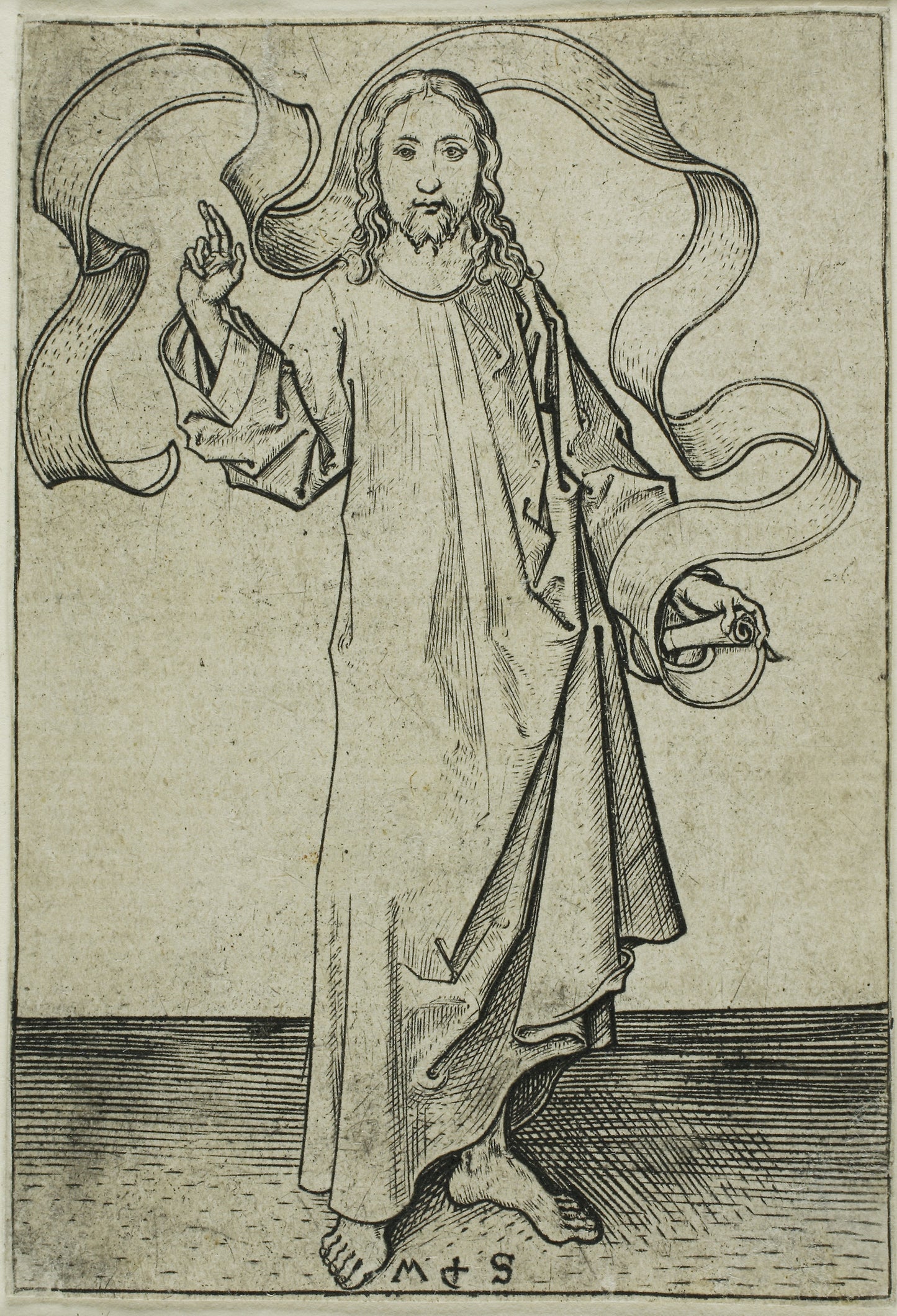 Christ Blessing: Martin Schongauer, Poster Print Wall Art